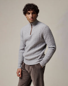 Rae Gray Cable 1/4 zip