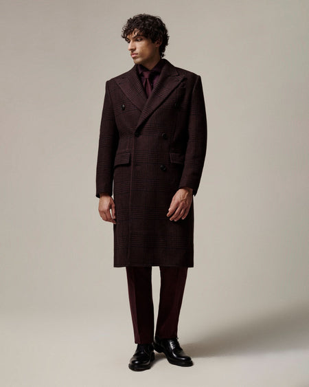 Pherson Check Virgin Wool & Cashmere Coat