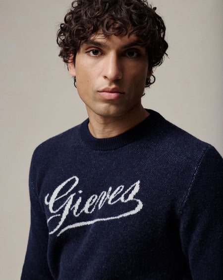 Wattie Navy Crest Sweater