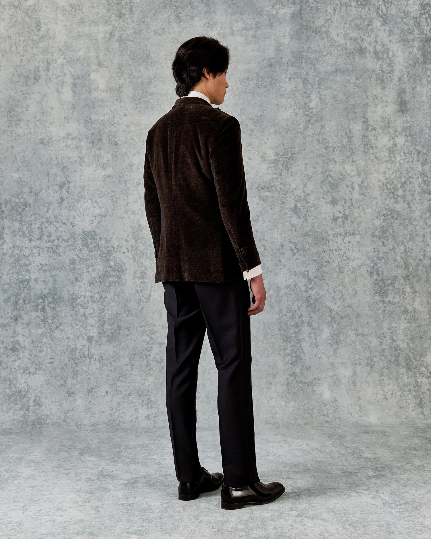 Williams Cotton Shawl Lapel Dress Jacket Dark Brown