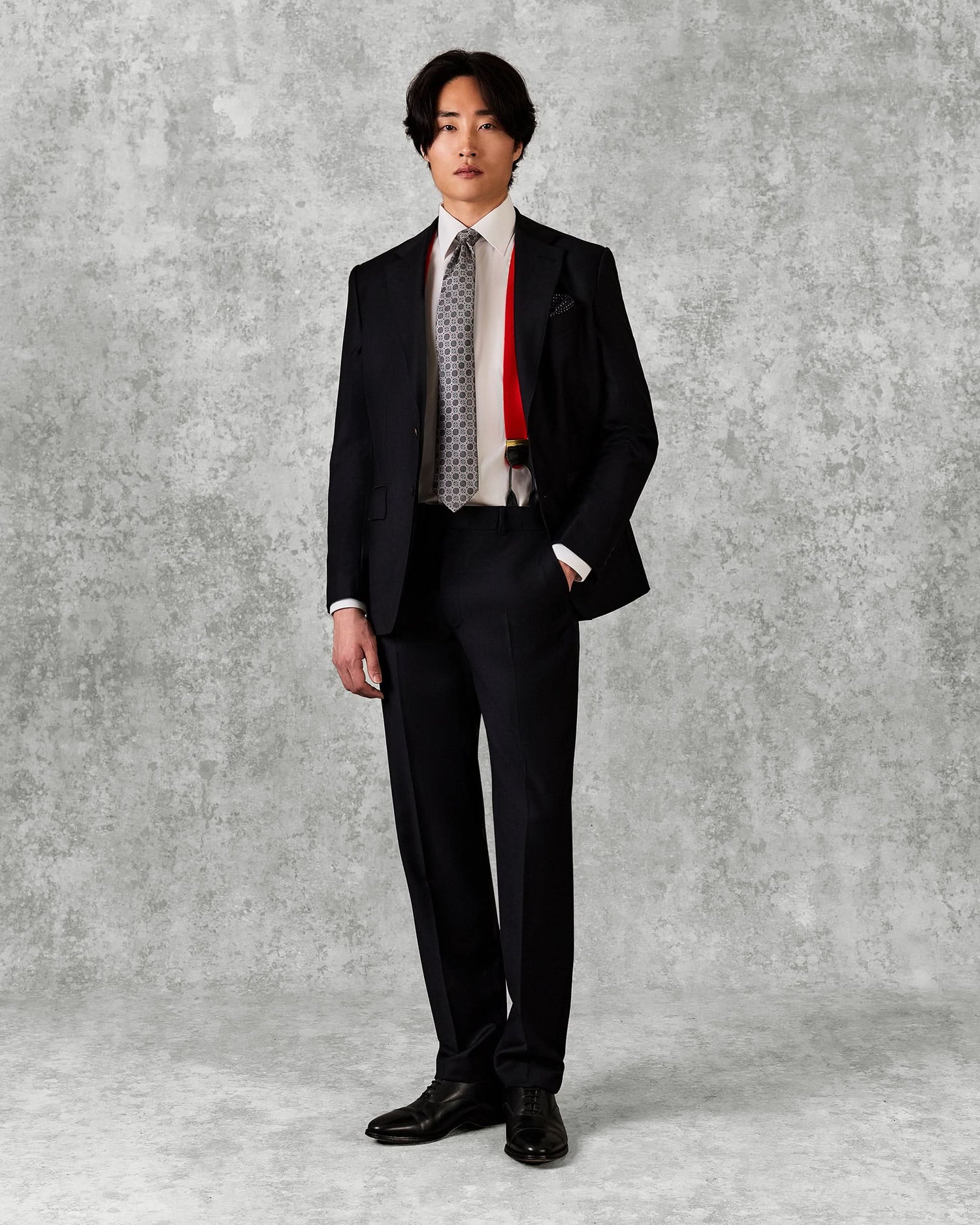 Clarke Wool Twill Suit Black