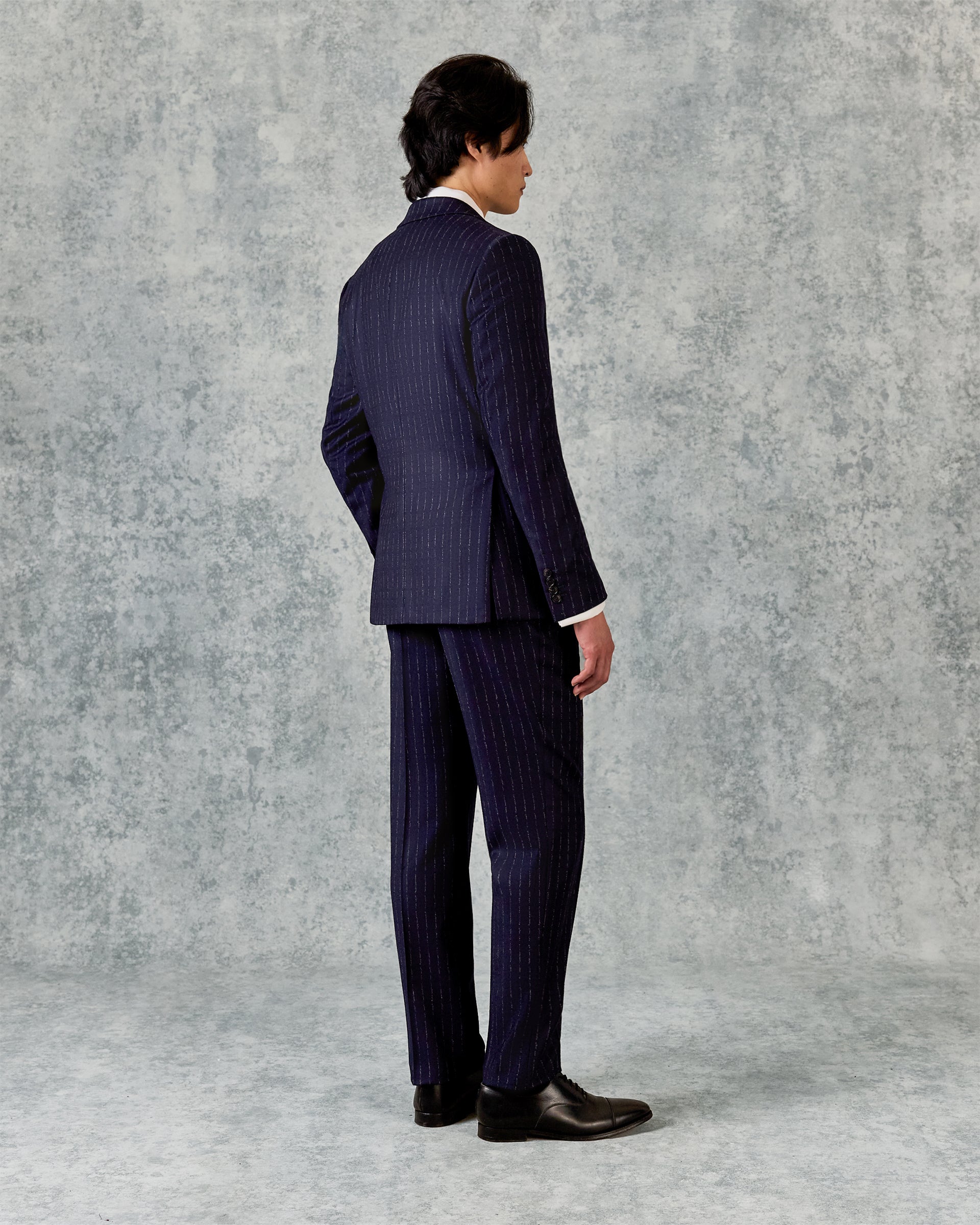 Churchill Suit Jacket Navy Morse Code Flannel