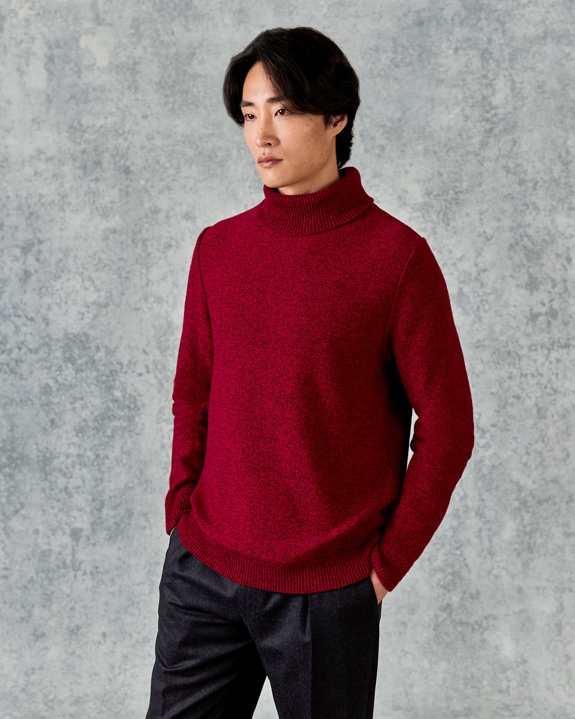 Wiley Red Roll Neck Jumper