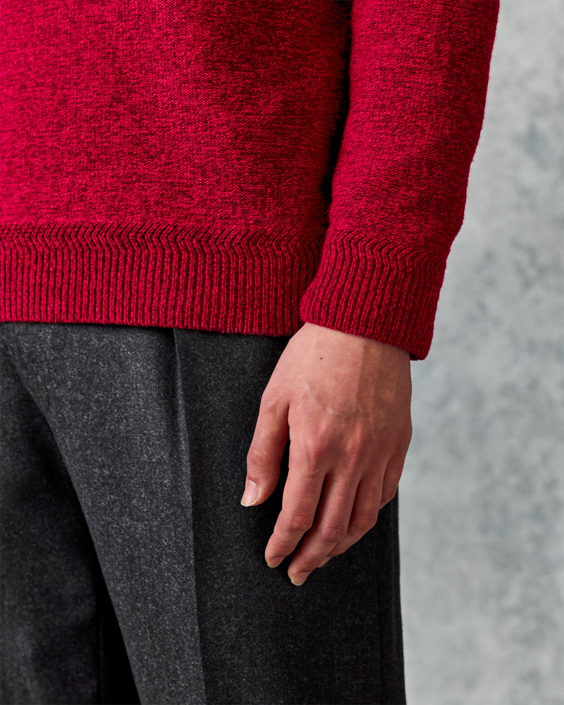 Wiley Red Roll Neck Jumper