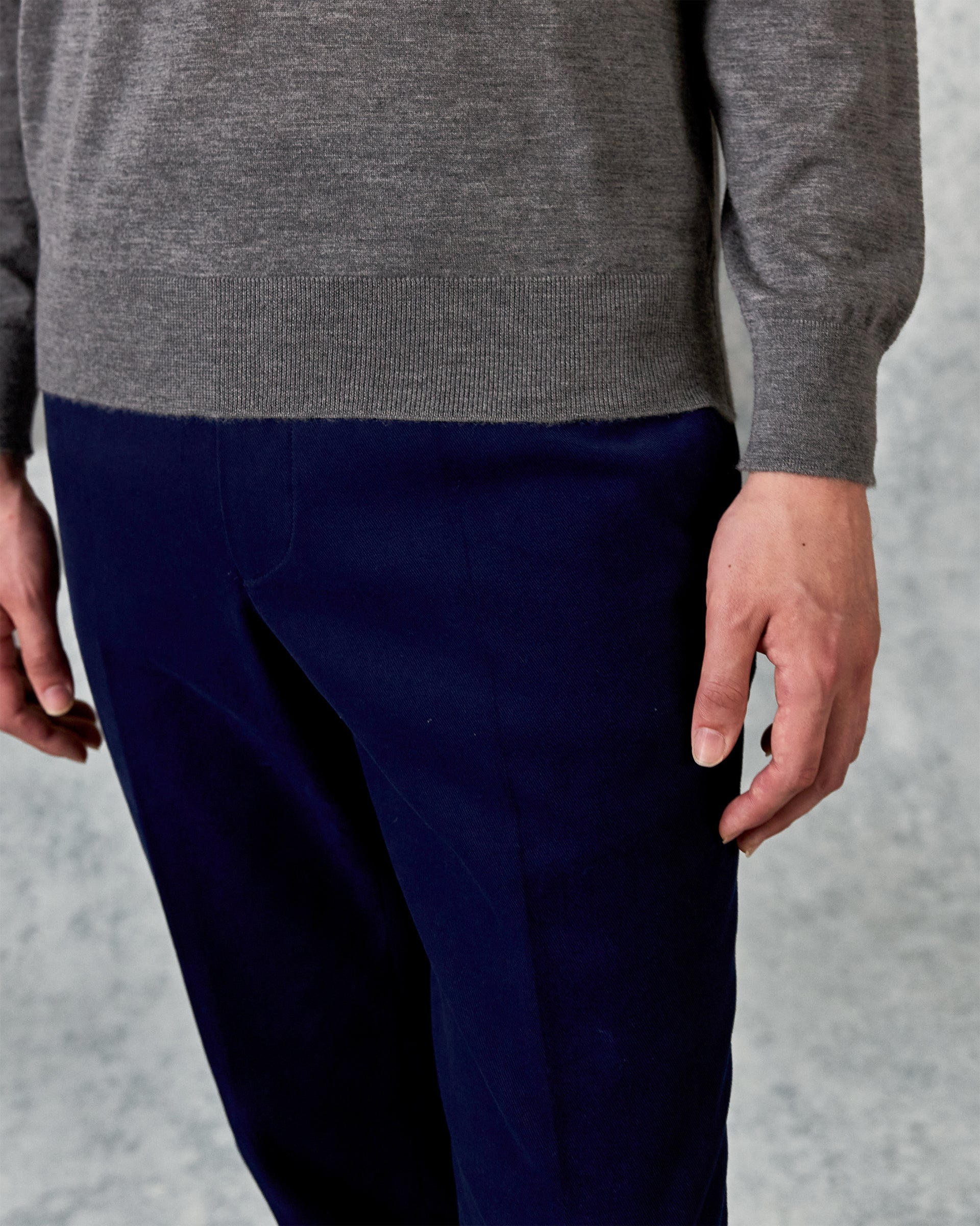 Cashmere Knitted Roll Neck Grey