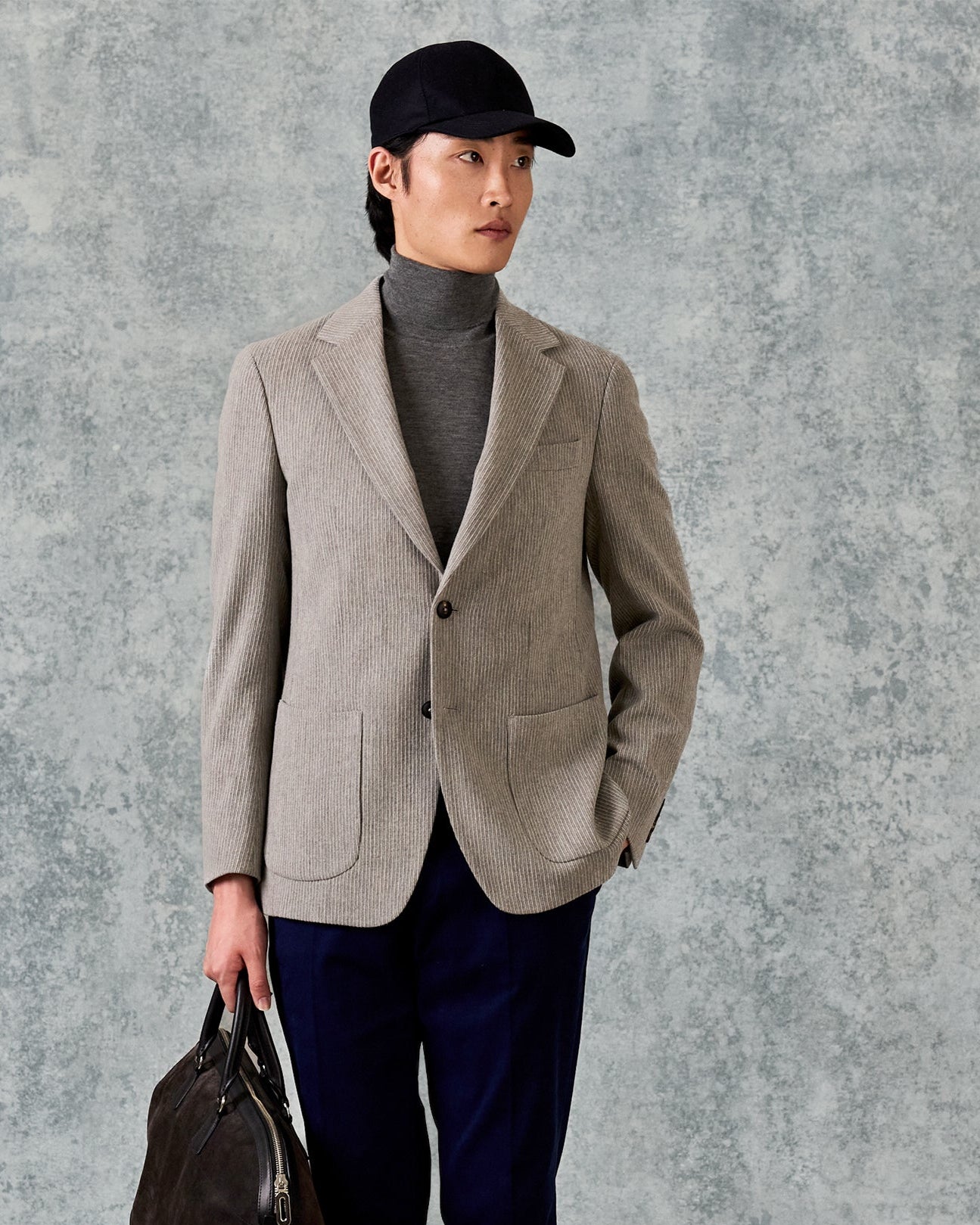 James Wool & Cashmere Corduroy Jacket Light Grey