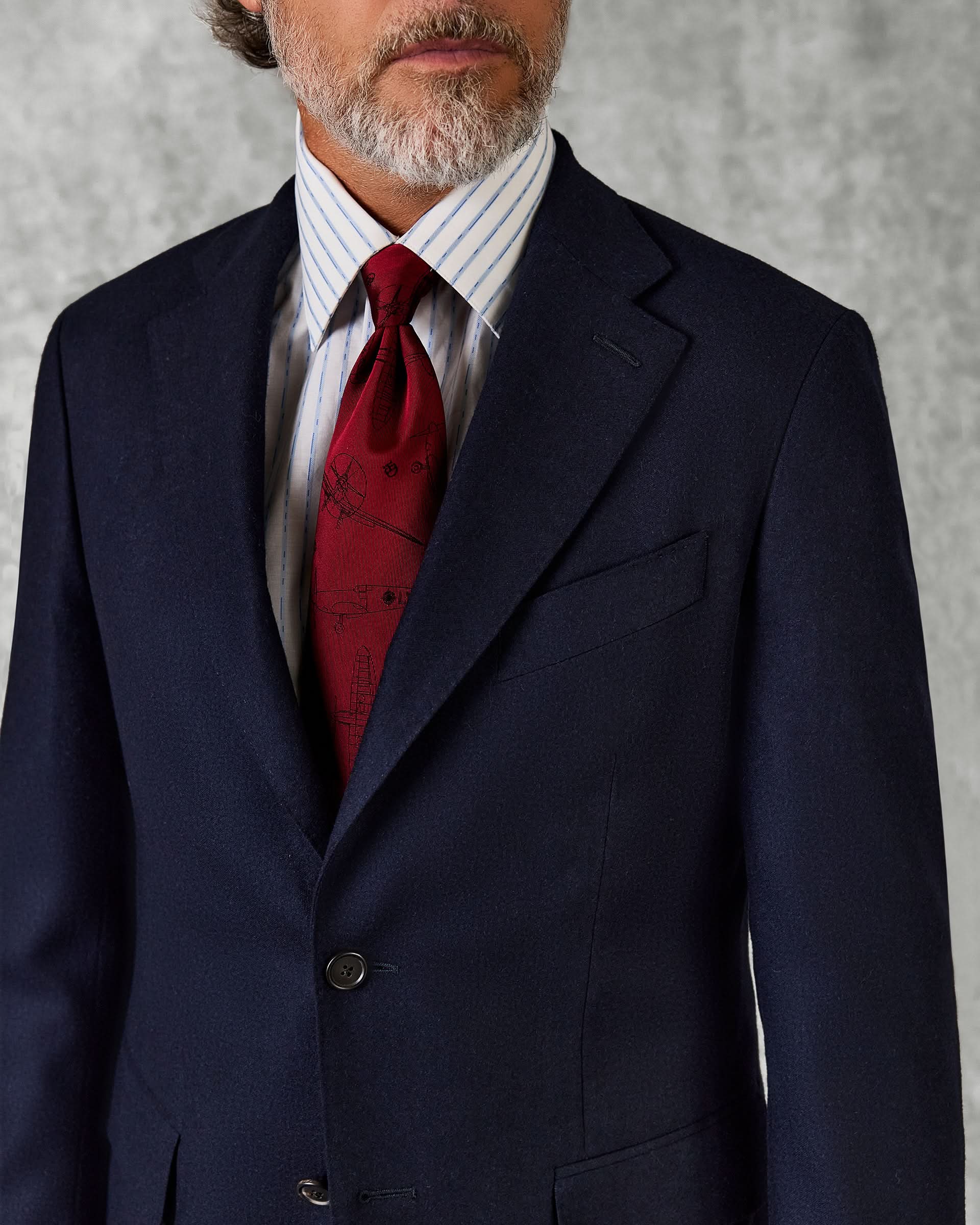 Cartwright Wool Flannel Suit Jacket Navy