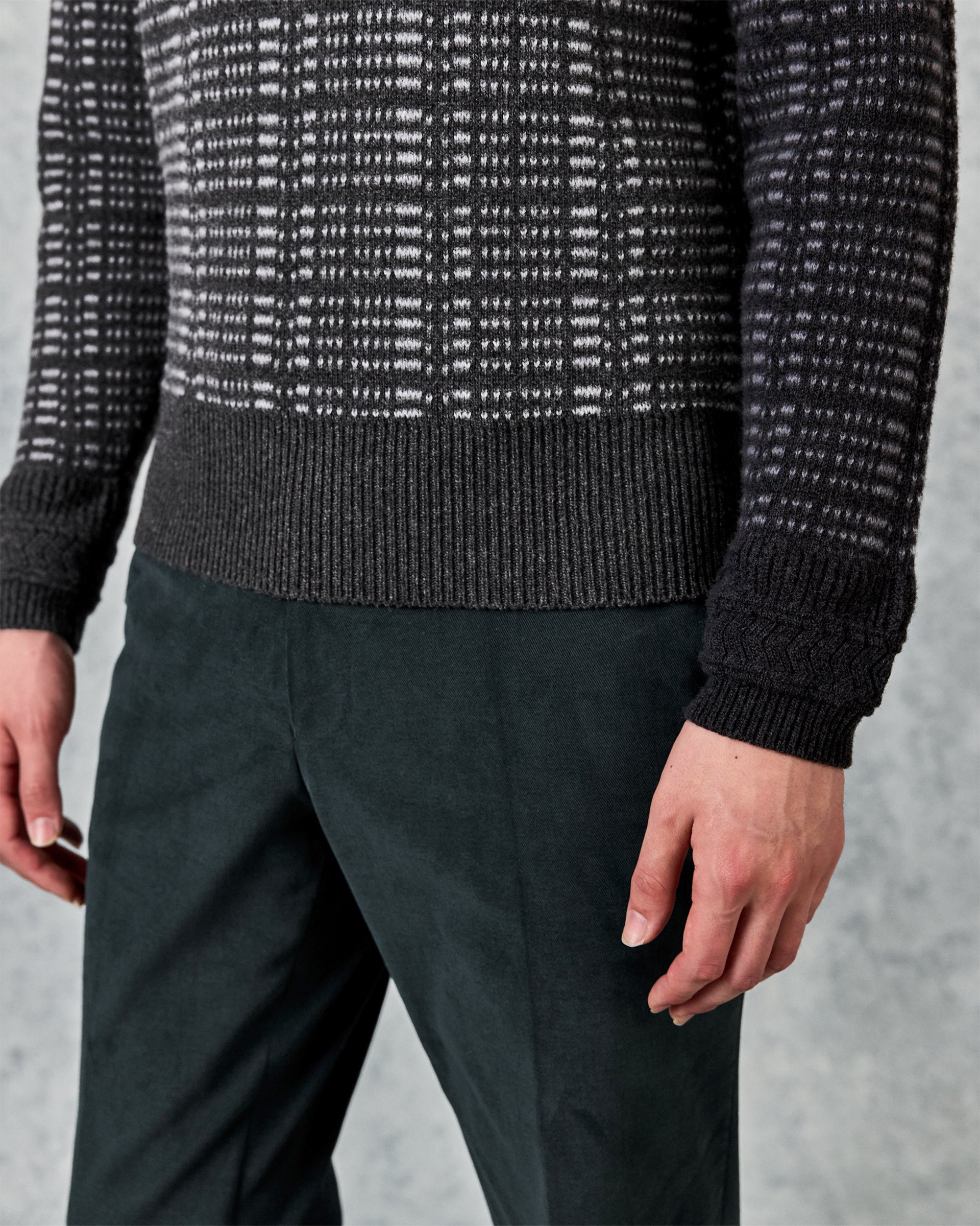 Ballentyne Morse Code Wool Knit Grey