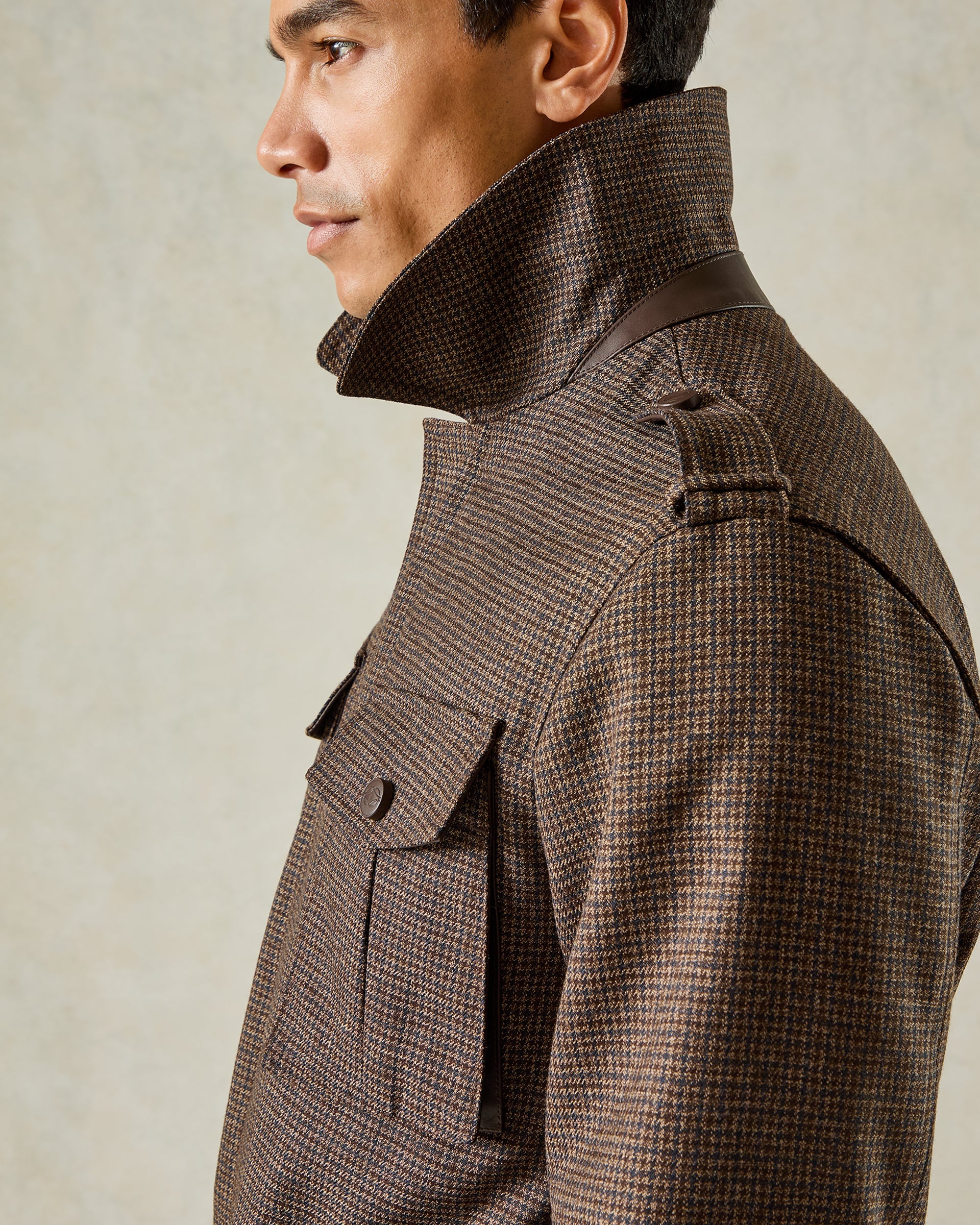 Lander Field Jacket Shepherd Check Tan