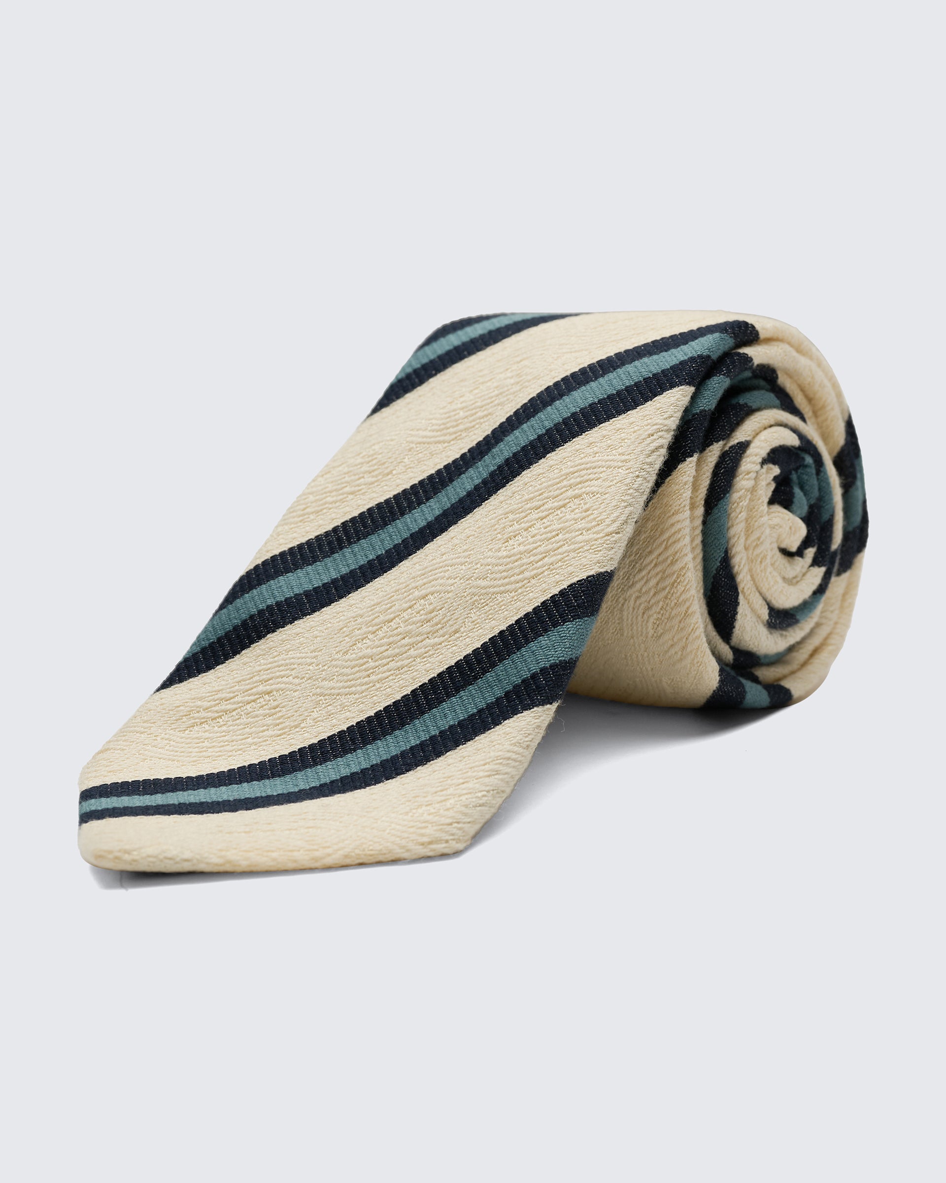 Lansberry Cricket Stripe Navy & Teal Tie
