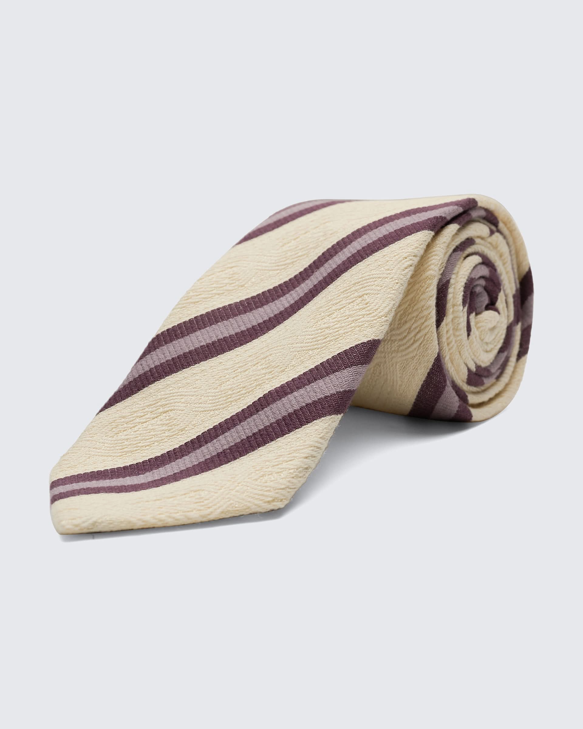 Lansberry Cricket Stripe Mauve & Lilac Tie