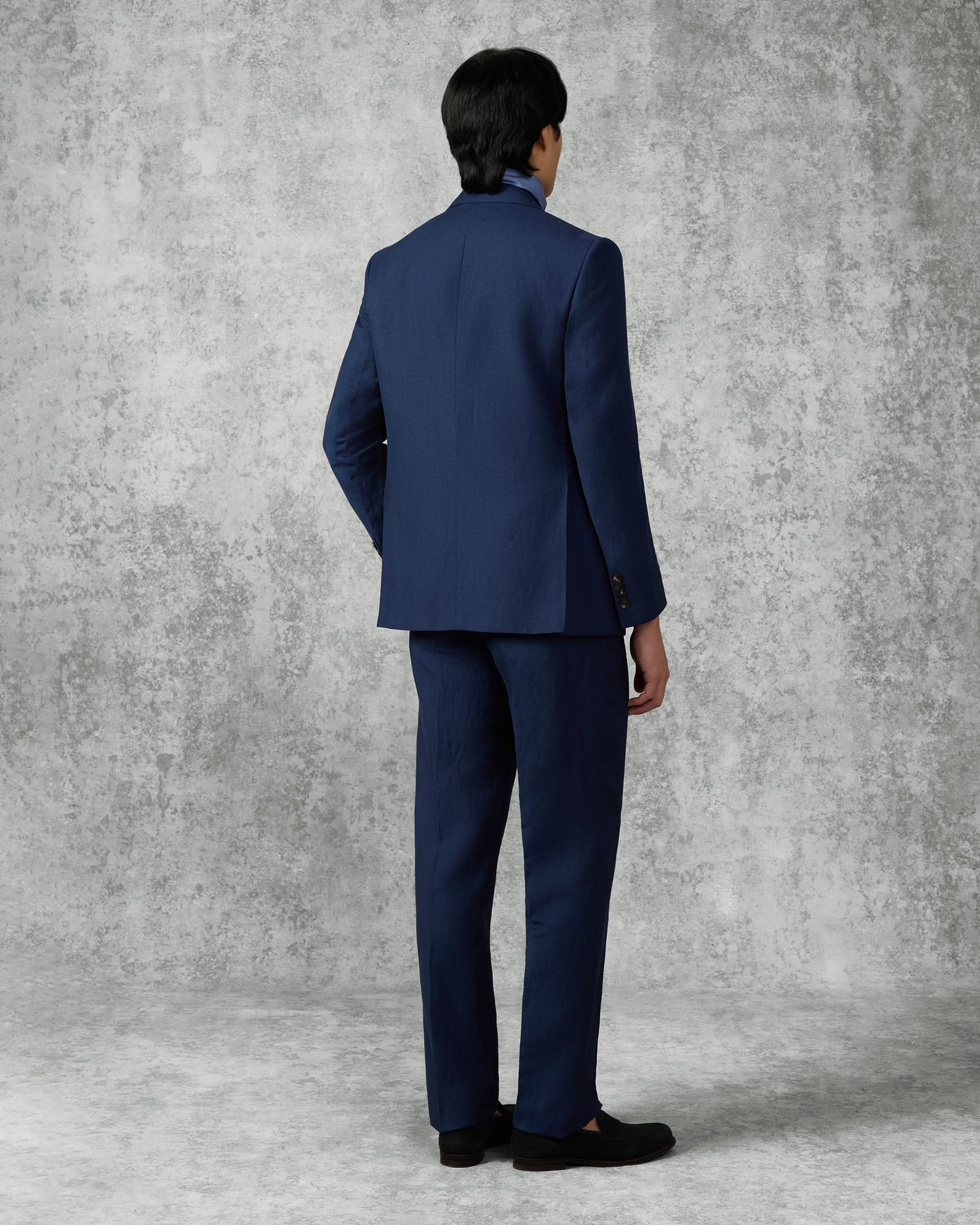 Lewis Wool & Linen Suit Jacket Navy