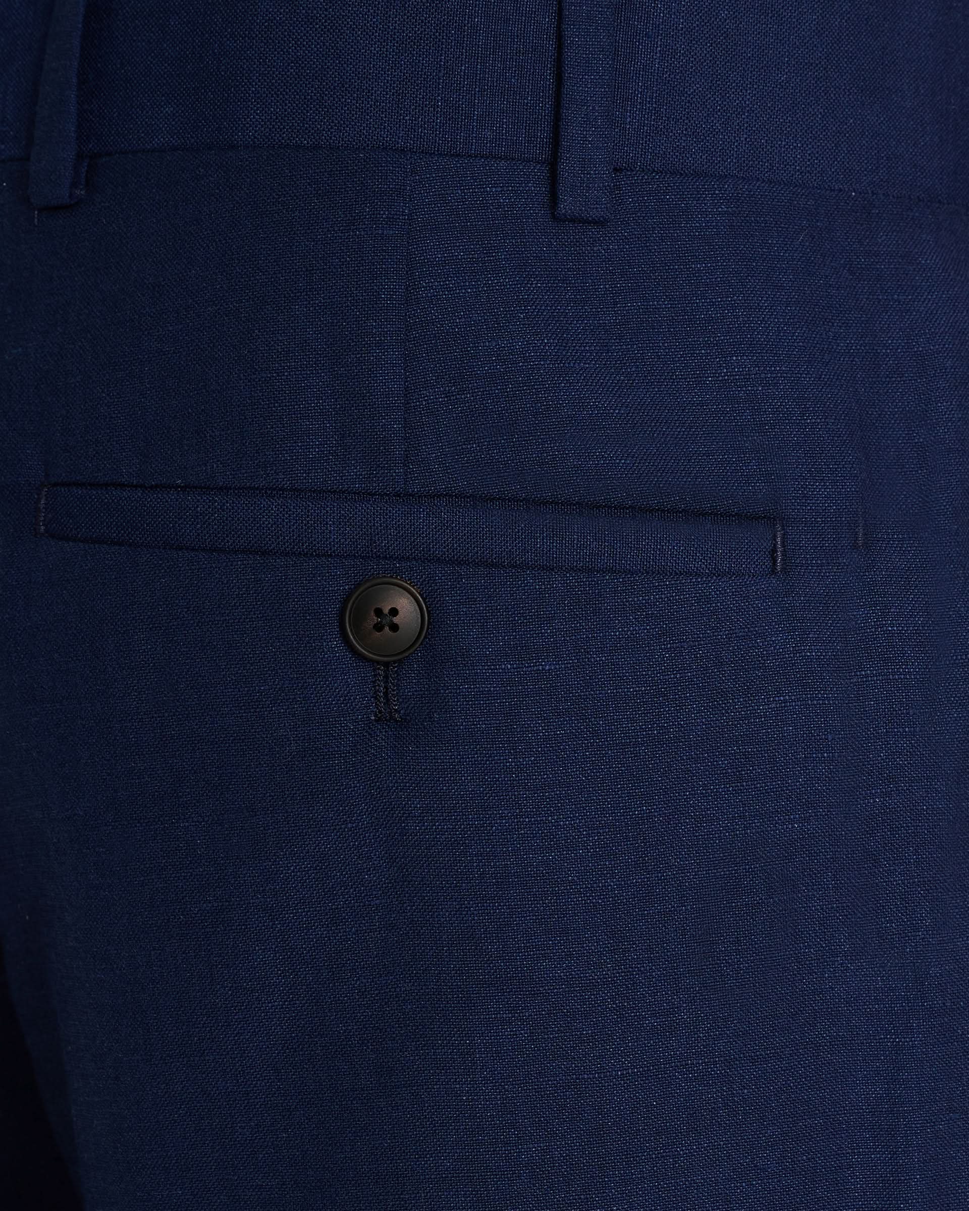 Lewis Wool & Linen Suit Trousers Navy