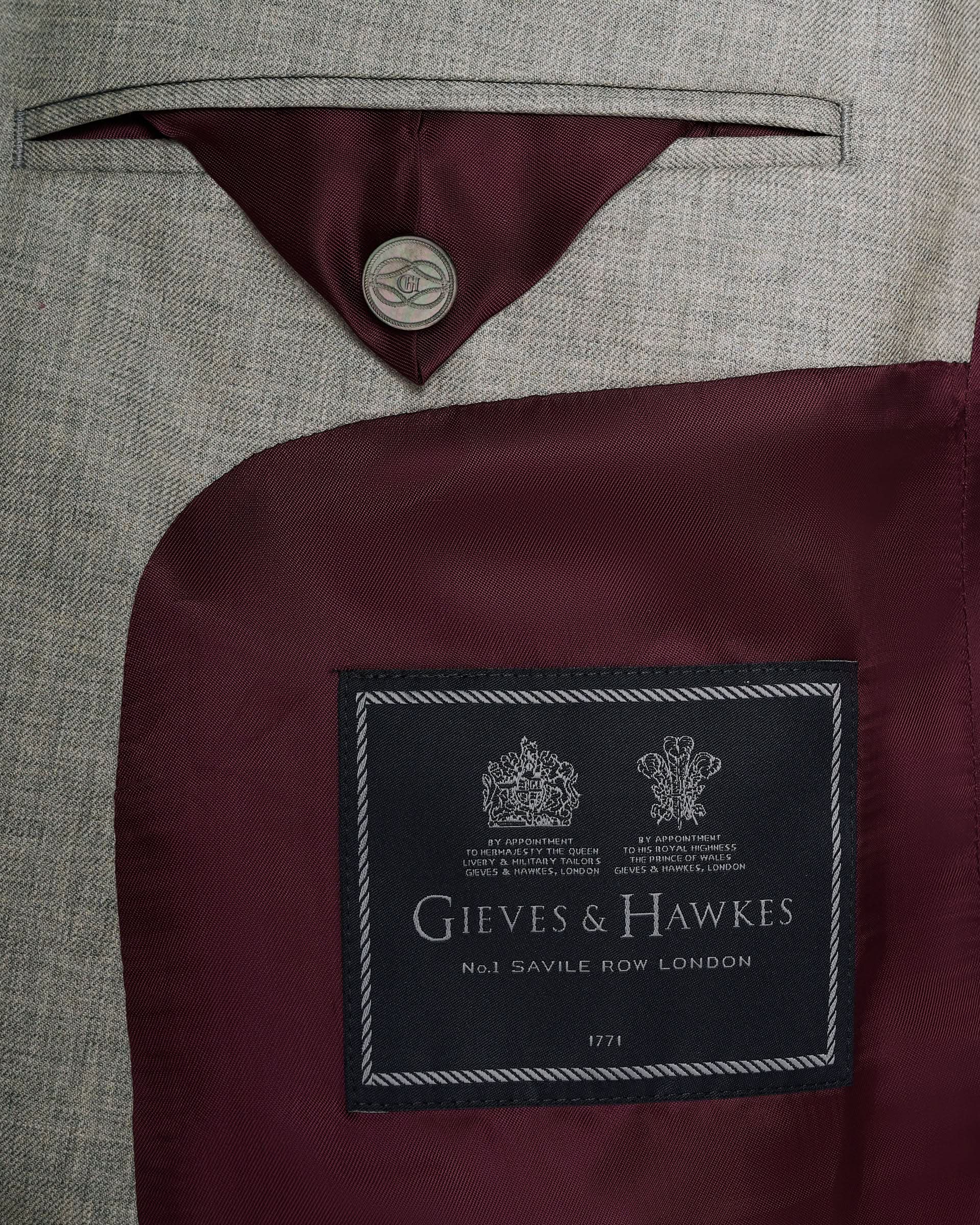 Livingstone Virgin Wool Double Breasted Suit Light Grey