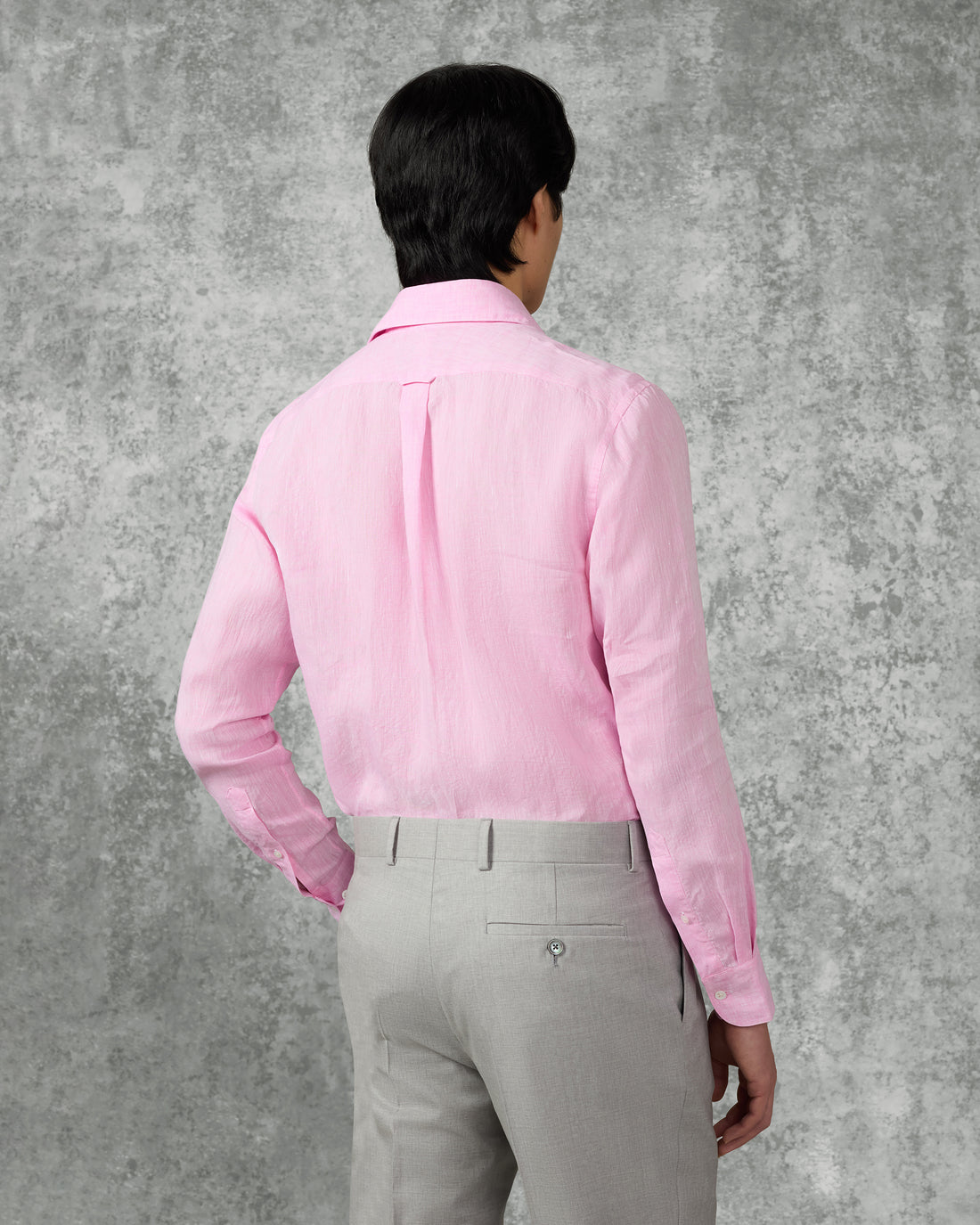 Livingstone Virgin Wool Pleat Trouser Light Grey