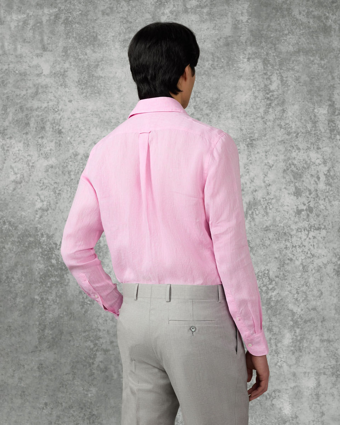 Livingstone Virgin Wool Pleat Trouser Light Grey