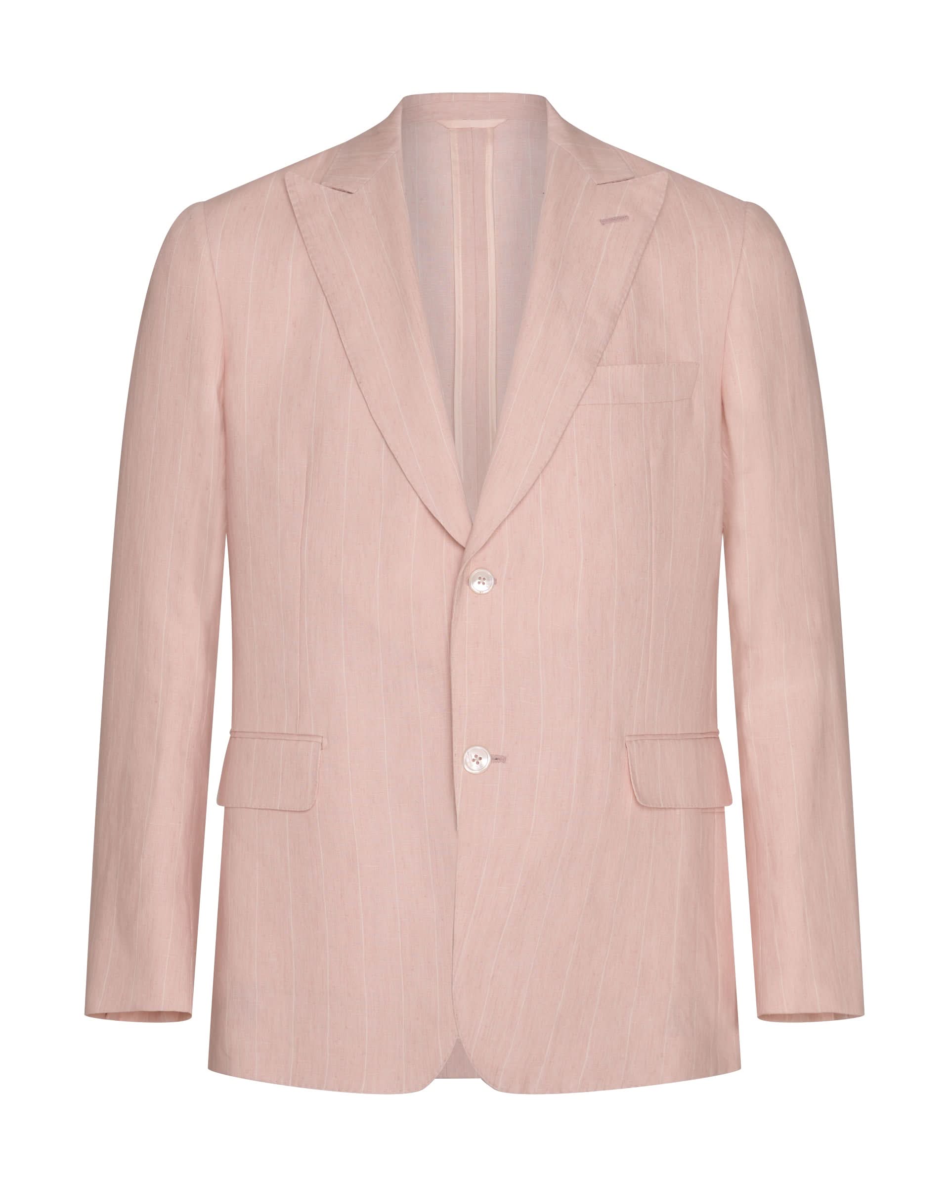 Lyons Linen Pink Stripe Suit