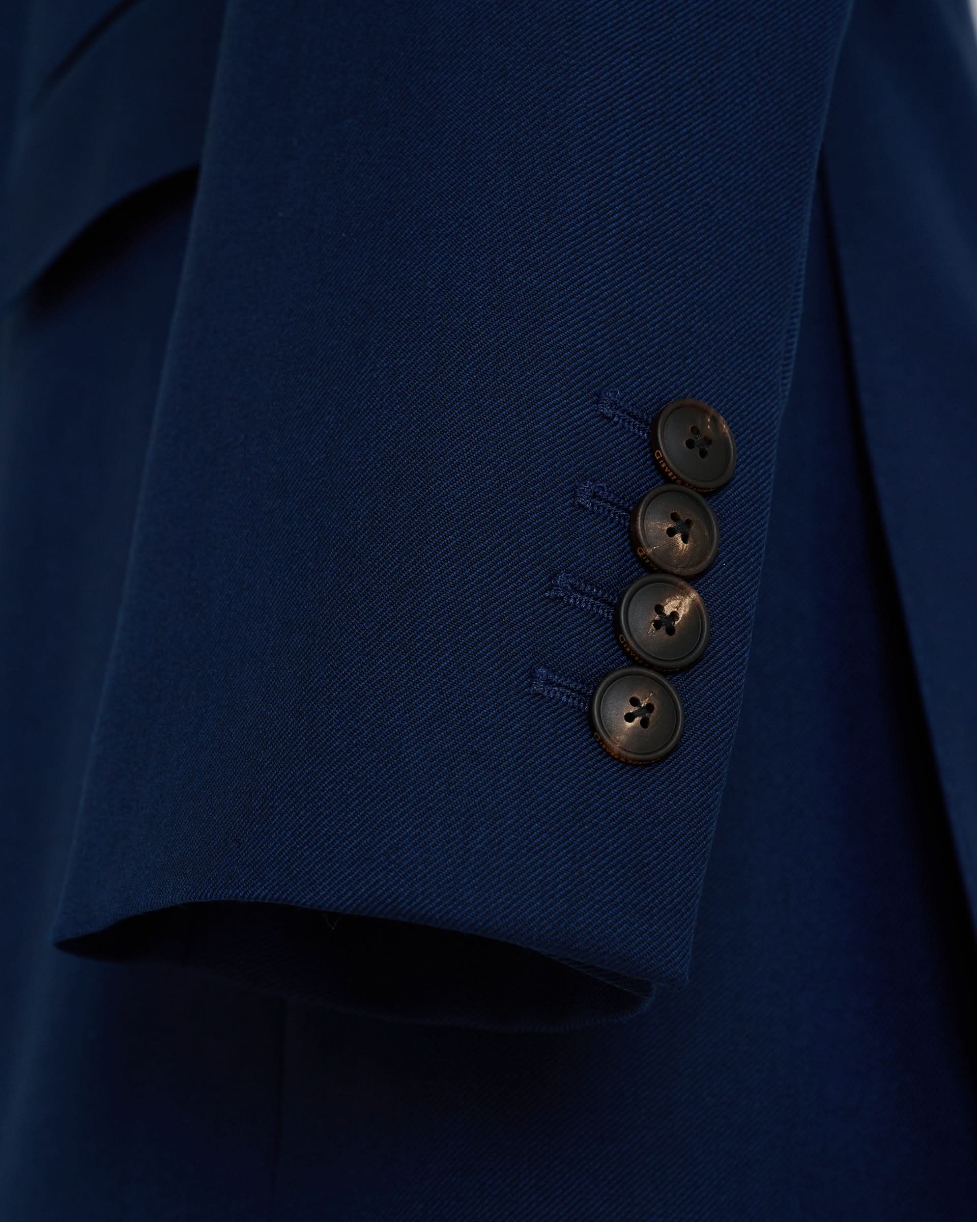 Madden Virgin Wool Birdseye Suit Jacket Navy