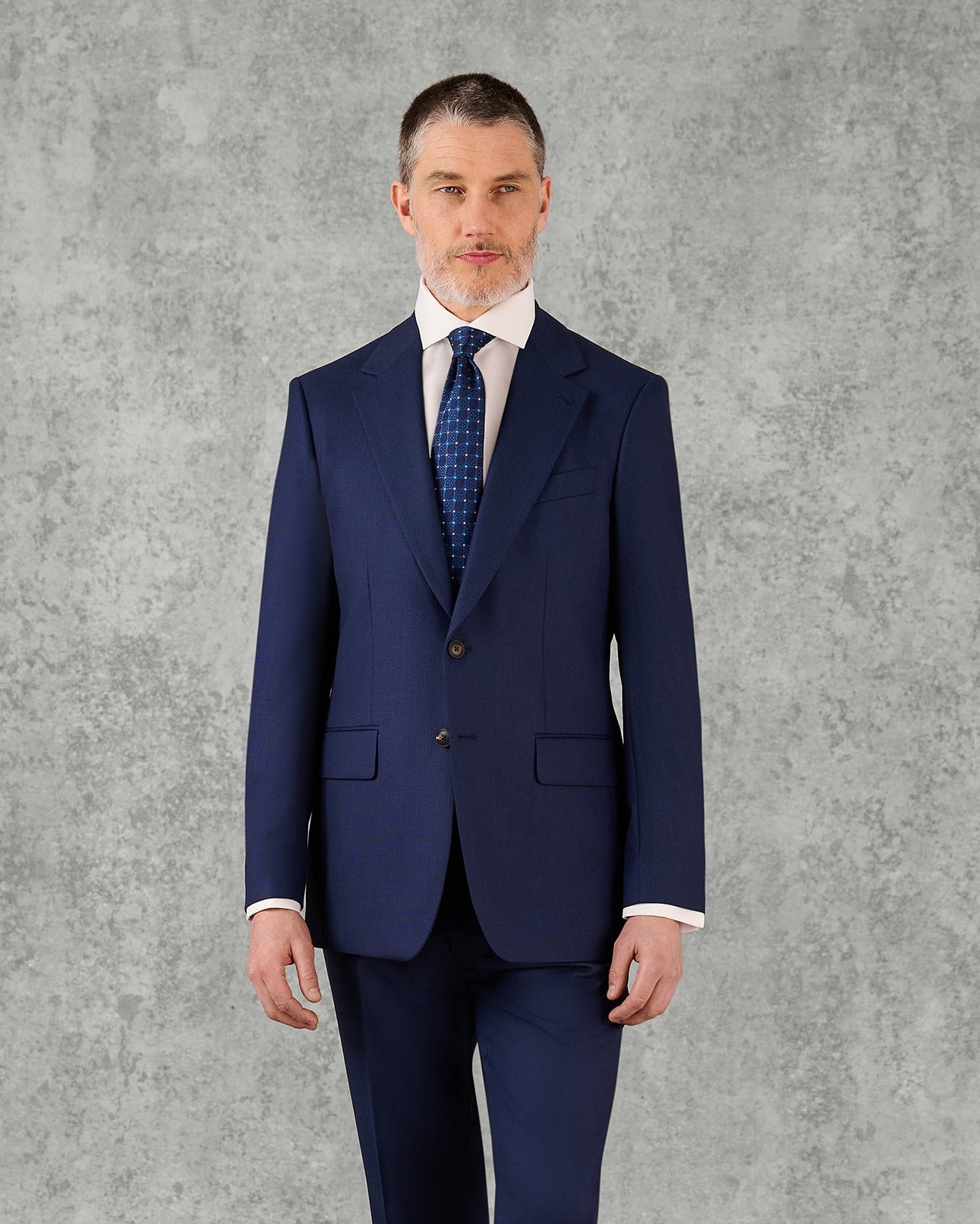Madden Virgin Wool Birdseye Suit Jacket Navy