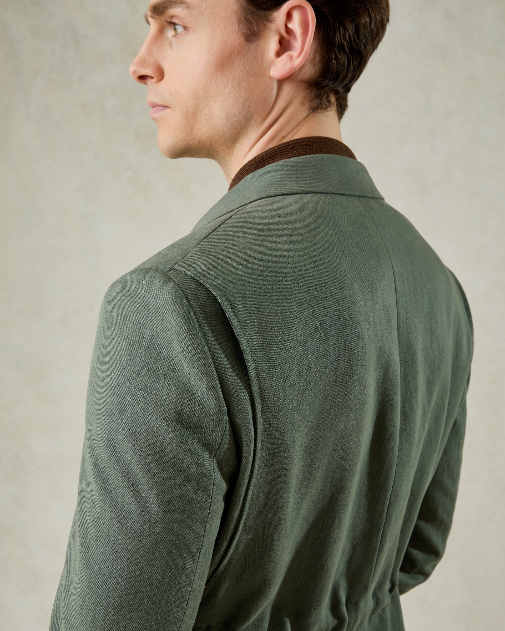 Masson Linen Blazer Khaki