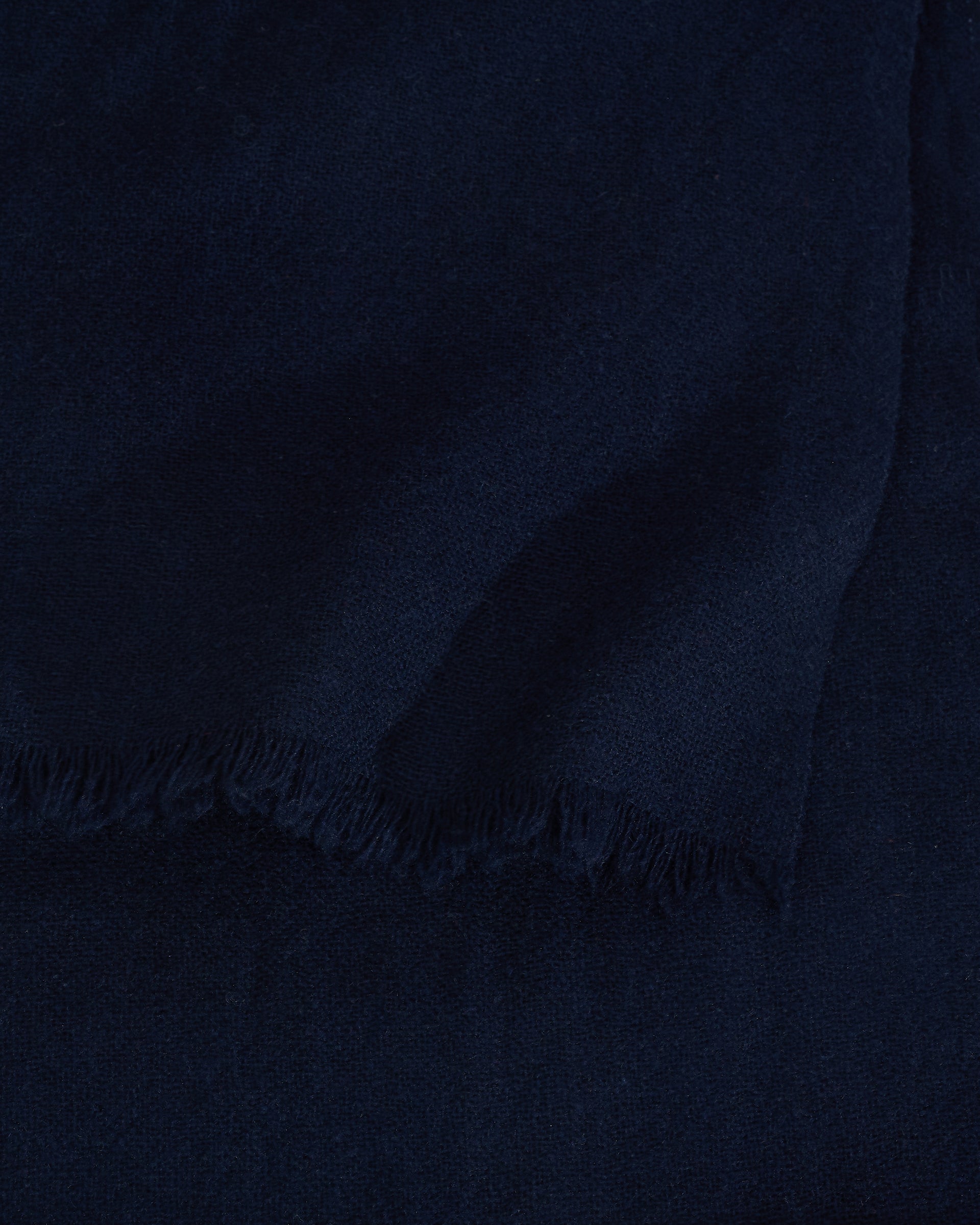 Shand Cashmere & Silk Scarf Navy Plain