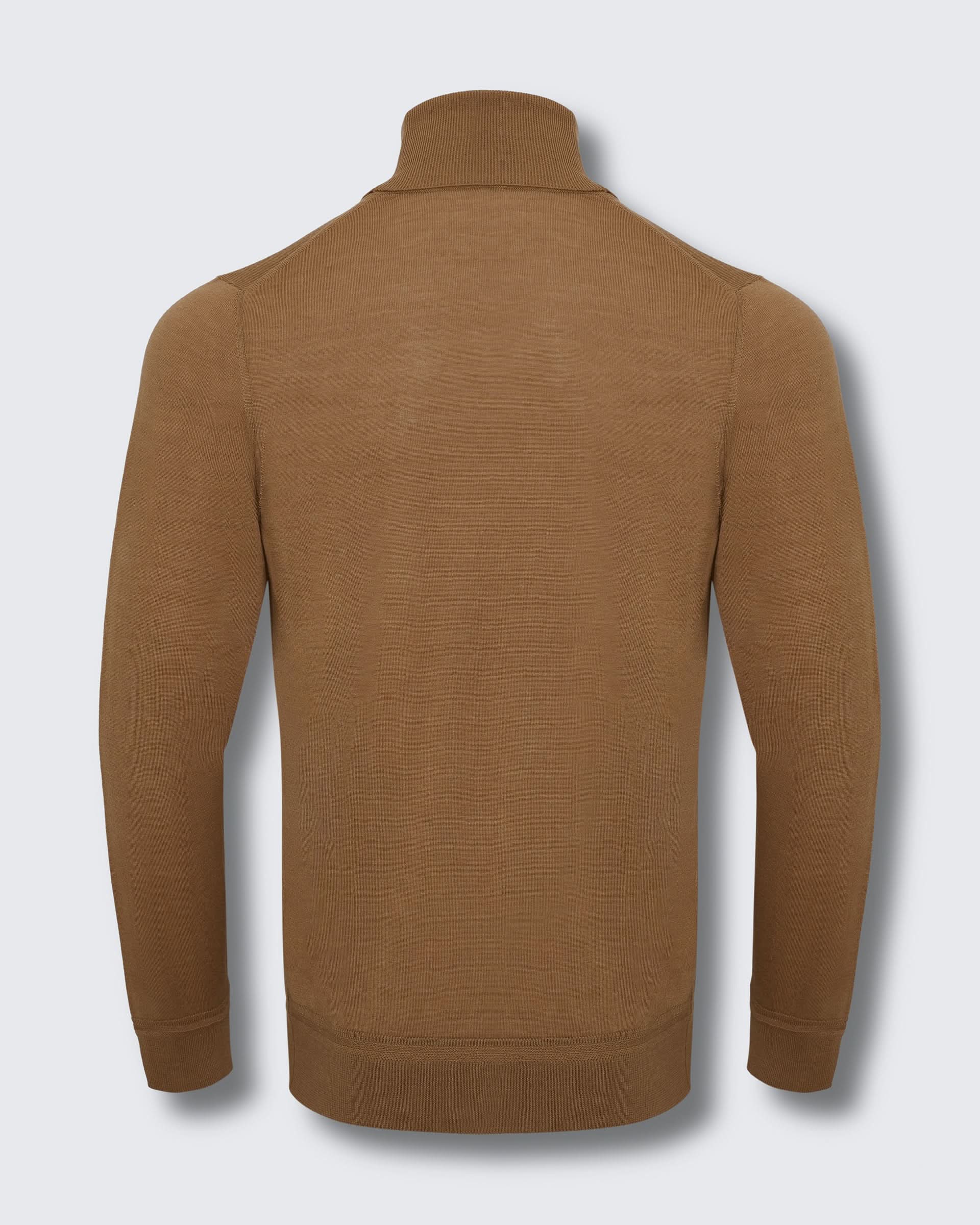 Osborne Merino Wool Silk Cashmere Roll Neck Knit