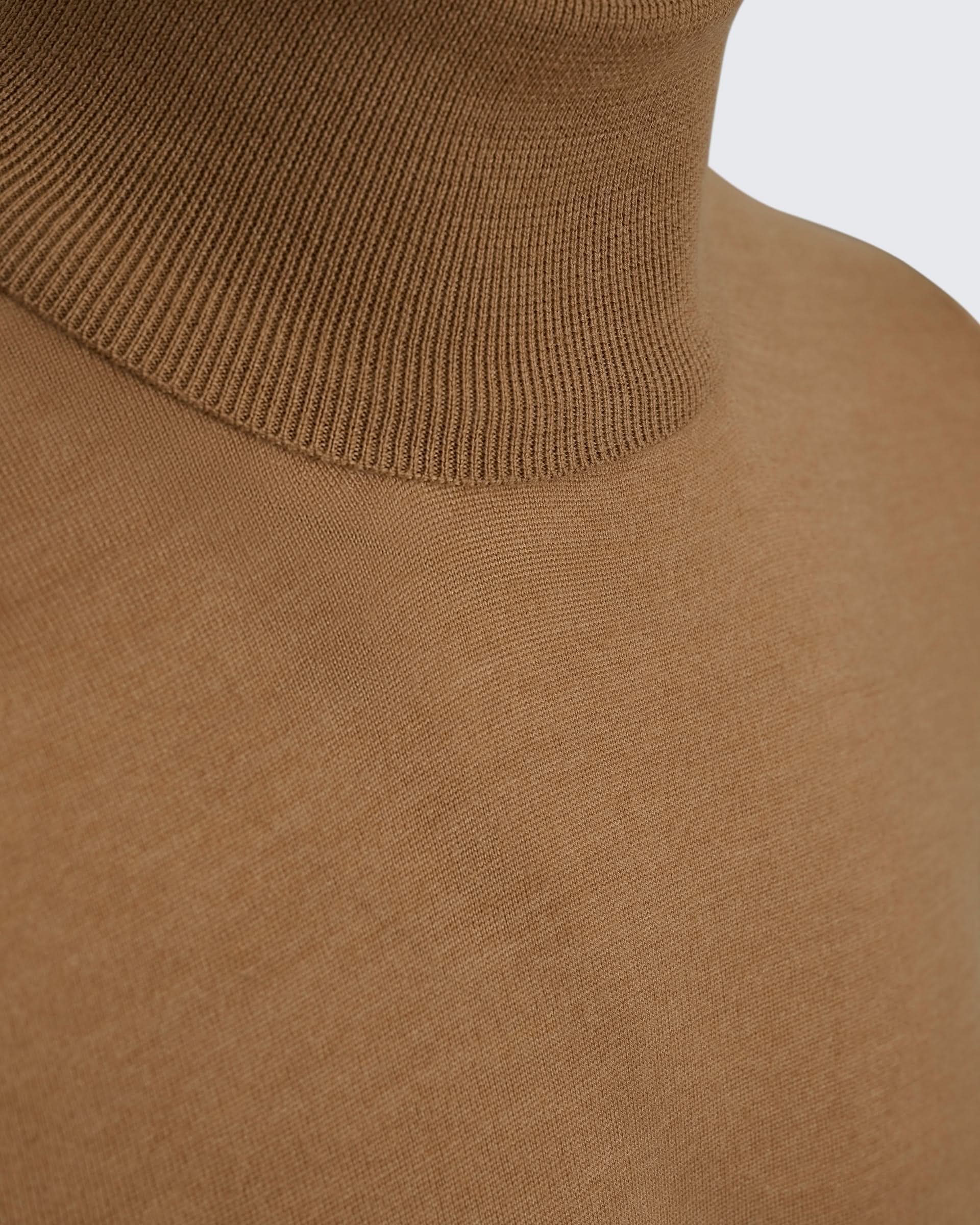 Osborne Merino Wool Silk Cashmere Roll Neck Knit