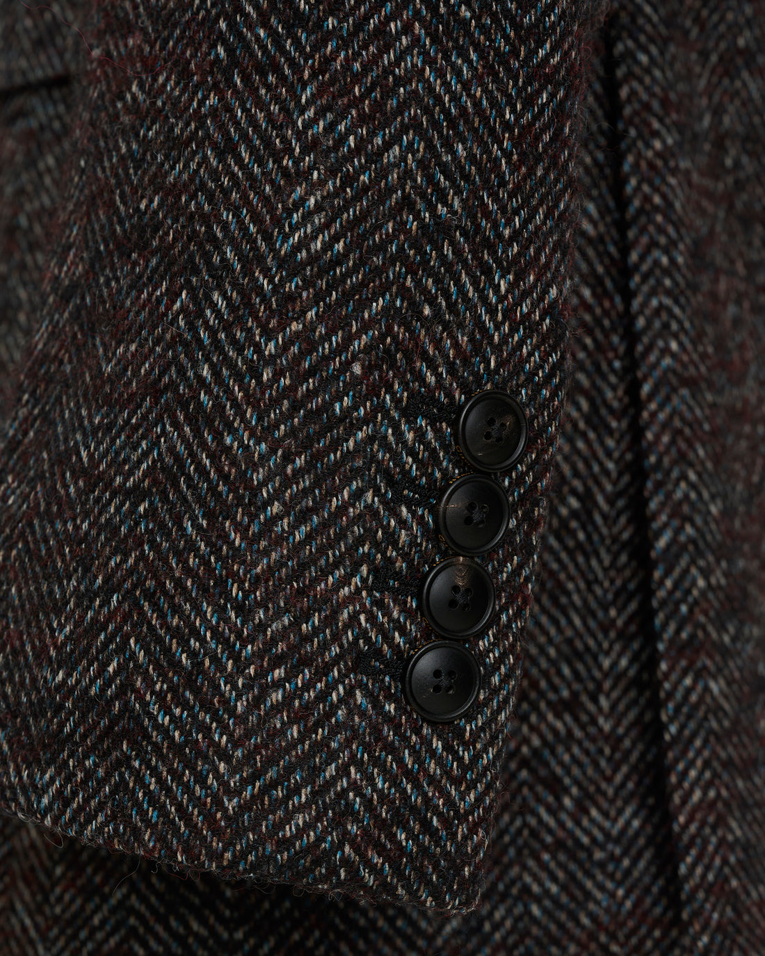 Poynter Wool Alpaca Herringbone Blazer Burgundy