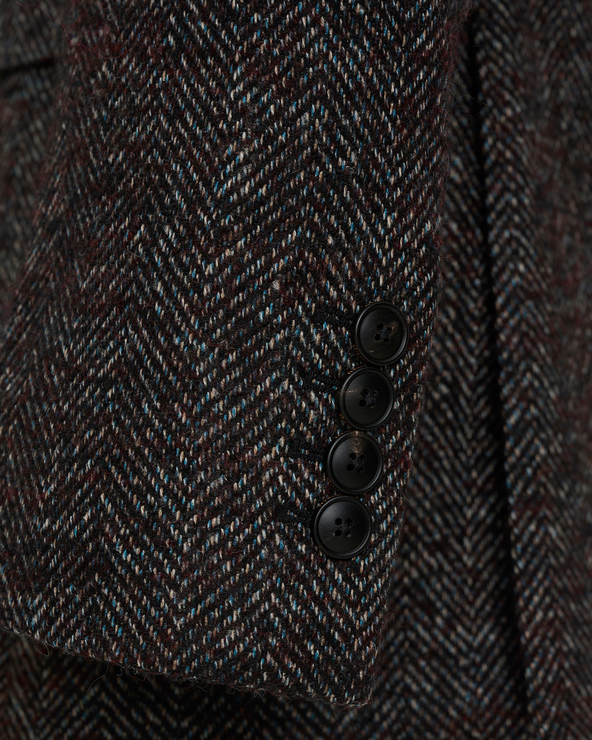 Poynter Wool Alpaca Herringbone Blazer Burgundy