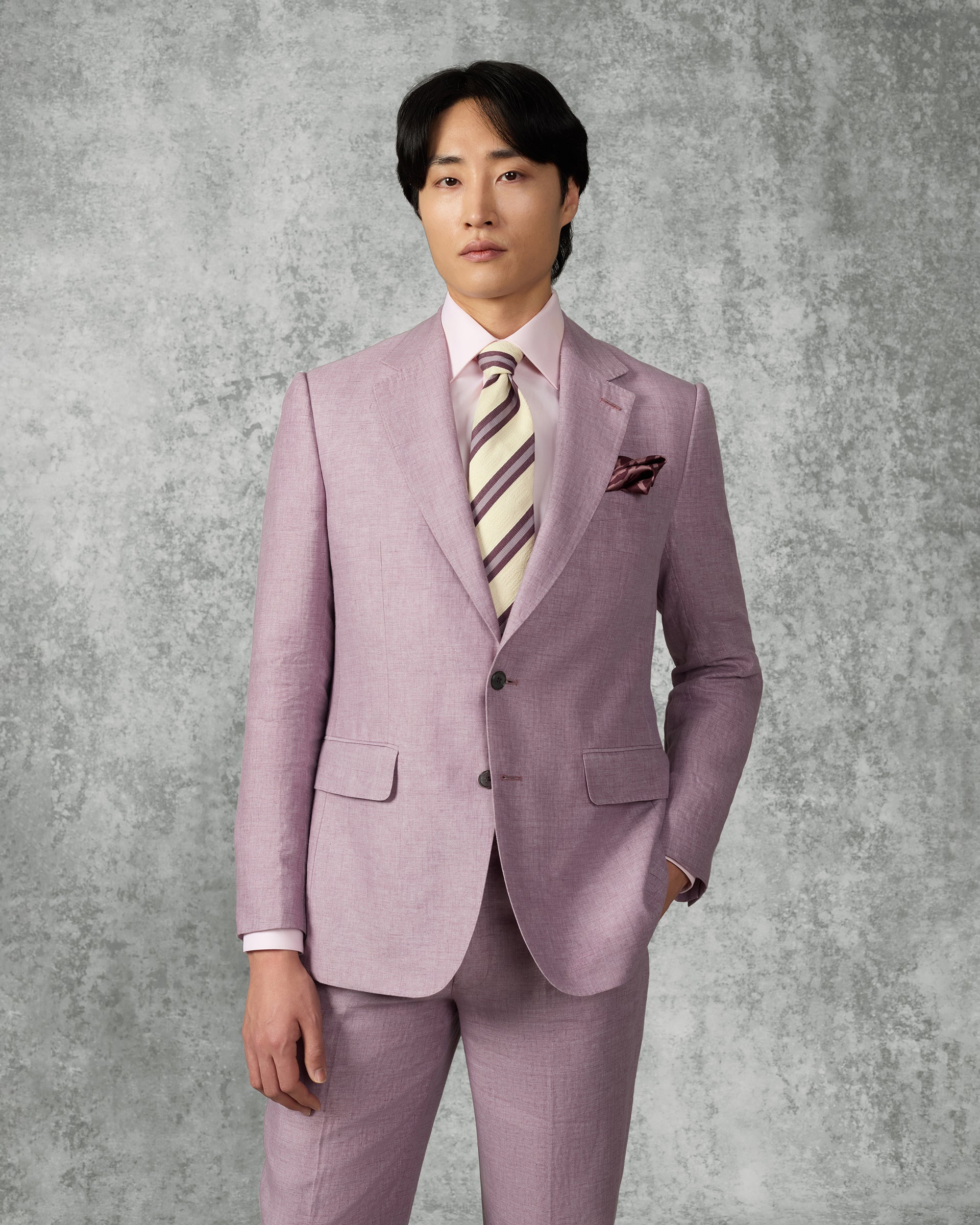 Palmer Linen Suit Mauve