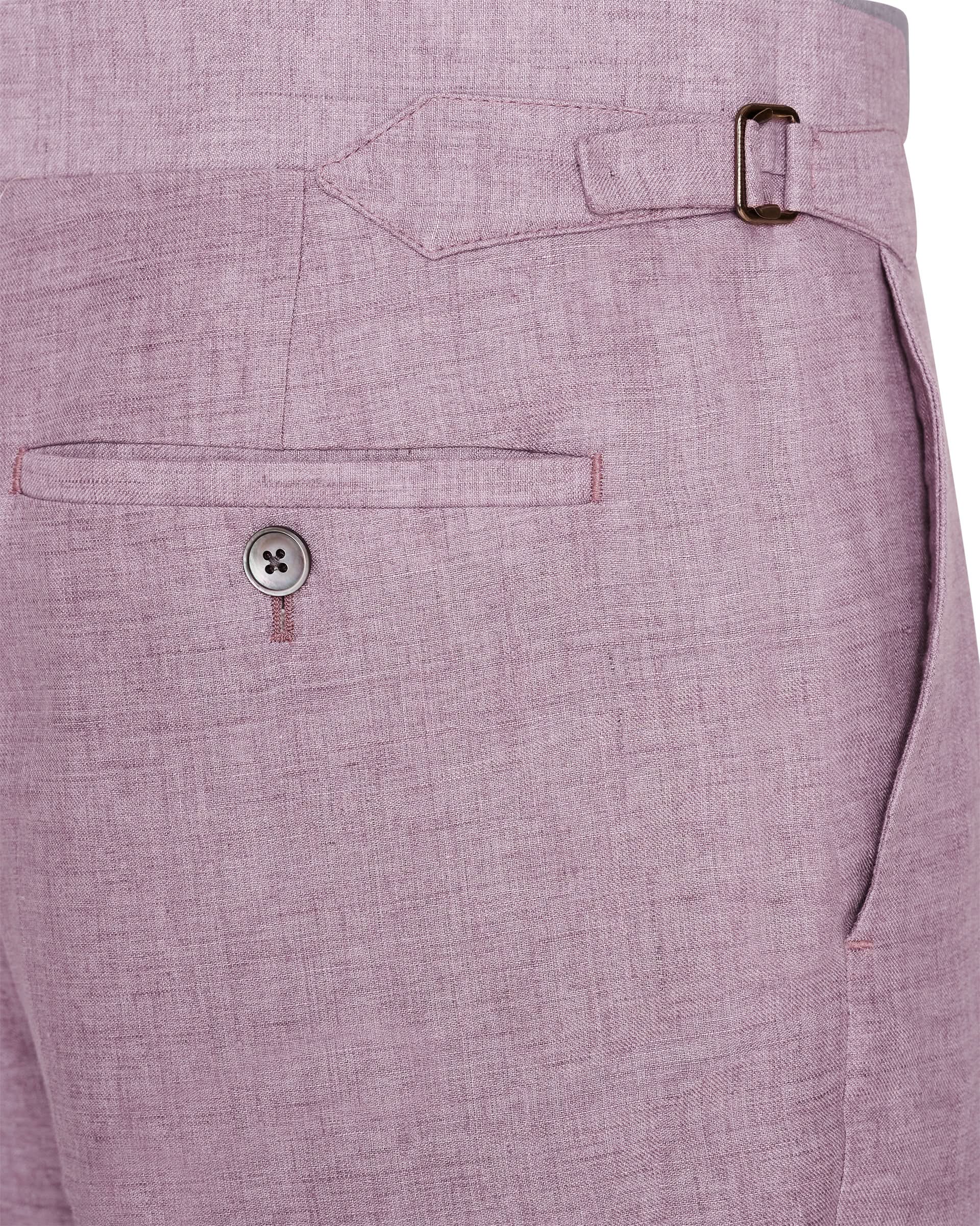 Palmer Linen Suit Trousers Mauve
