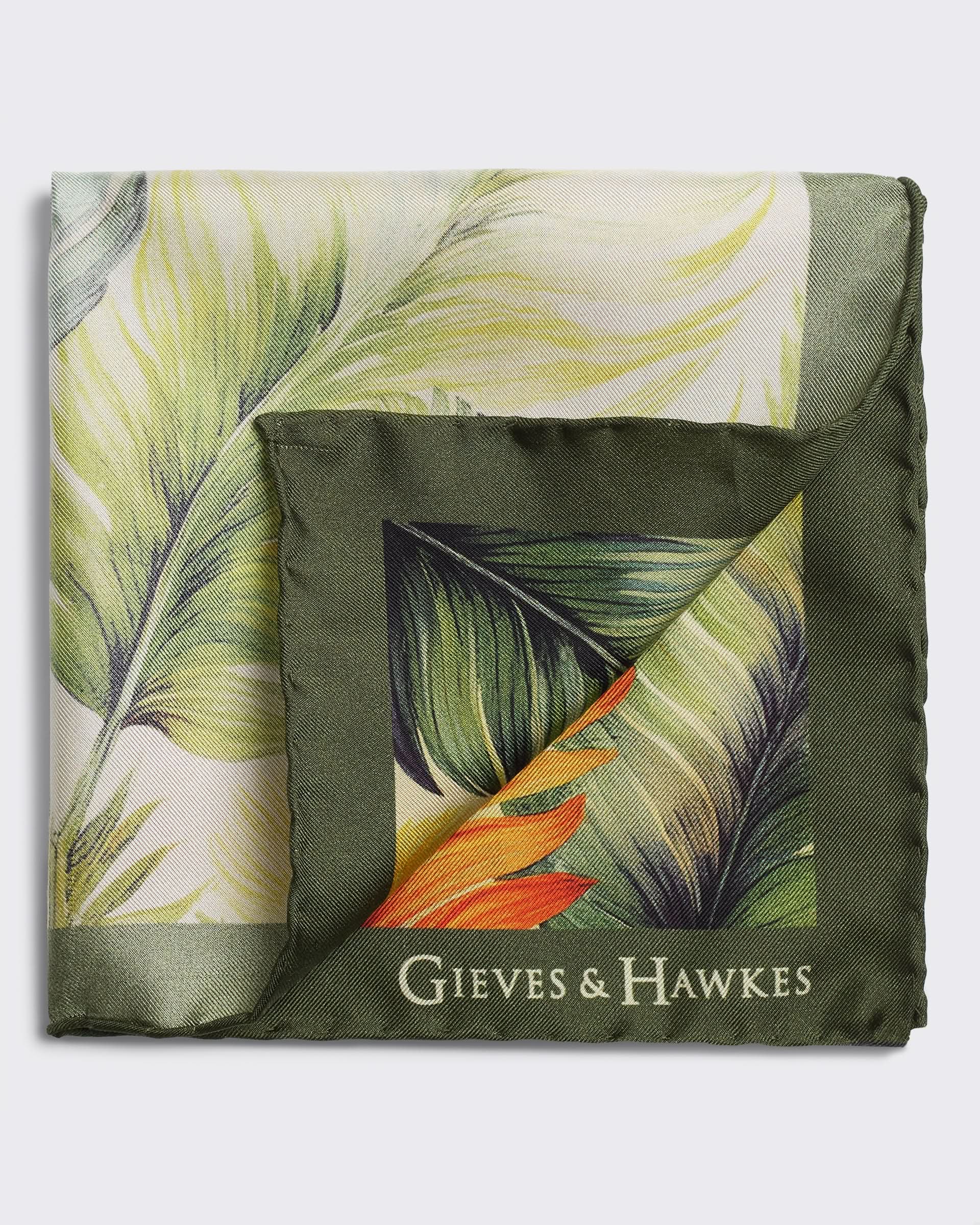 Barne Silk Jacquard Pocket Square Tropical