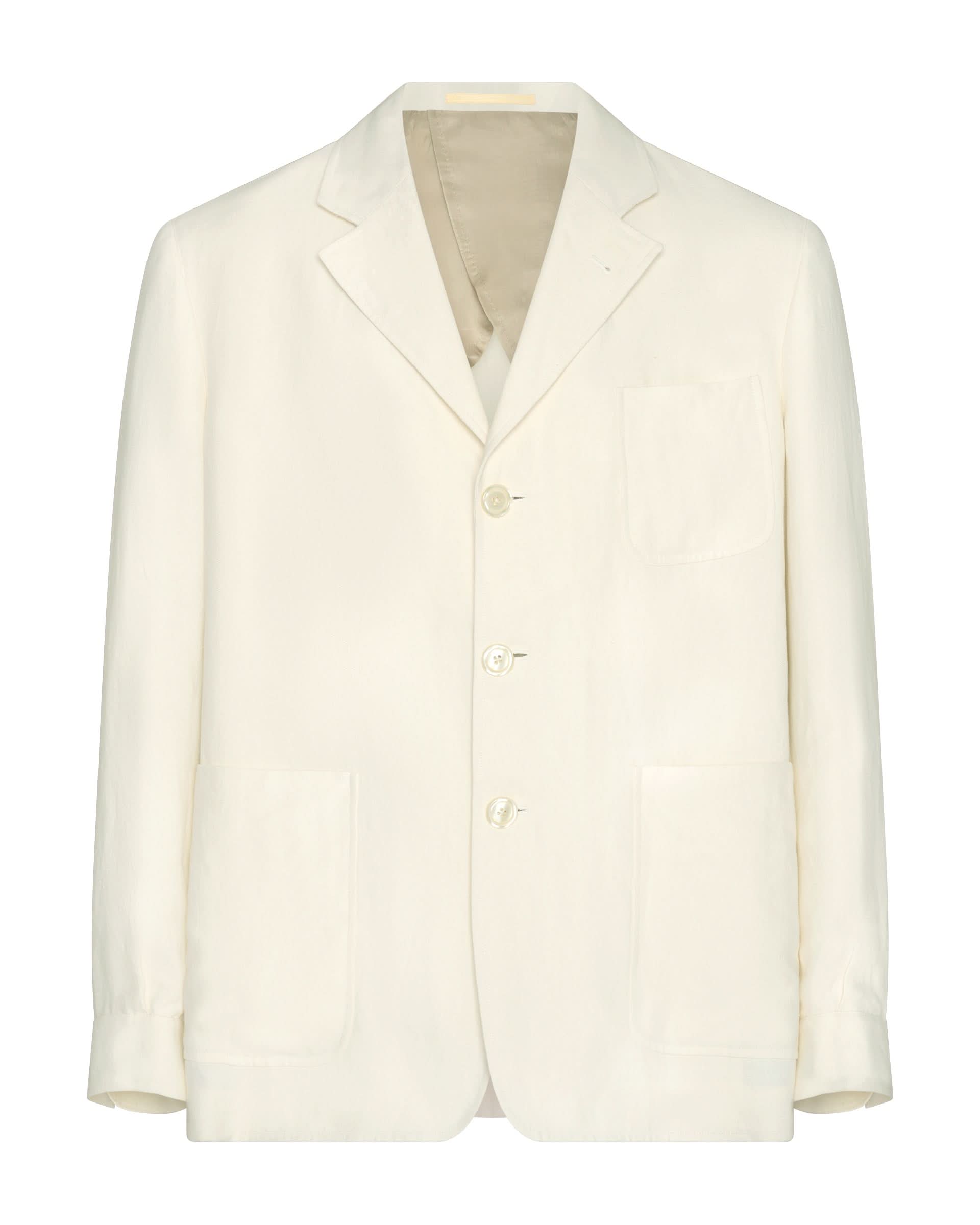 Randall Linen Shacket Ecru