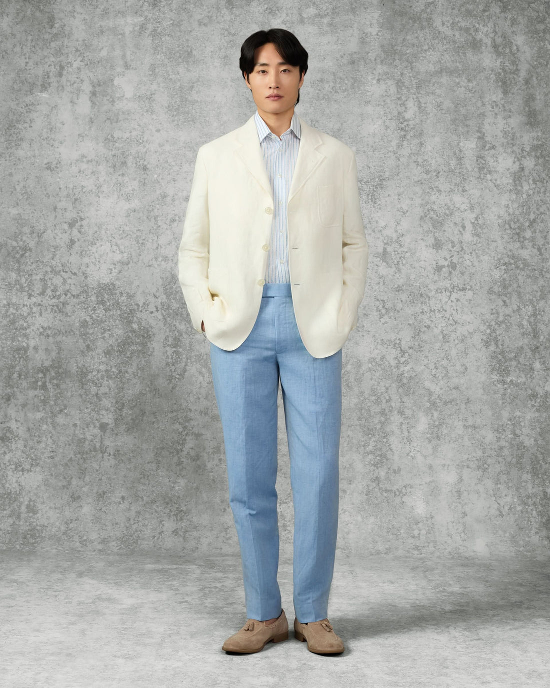 Randall Linen Shacket Ecru