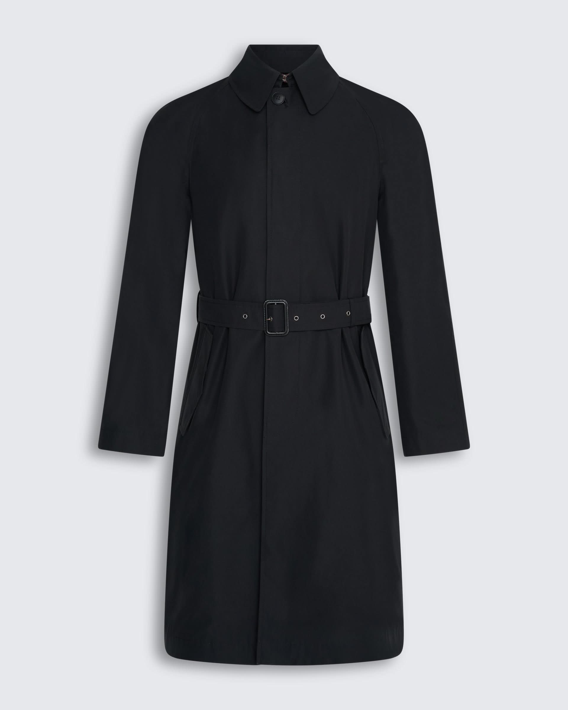 Sargent Ventile Cotton Water Repellent Belted Mac Black