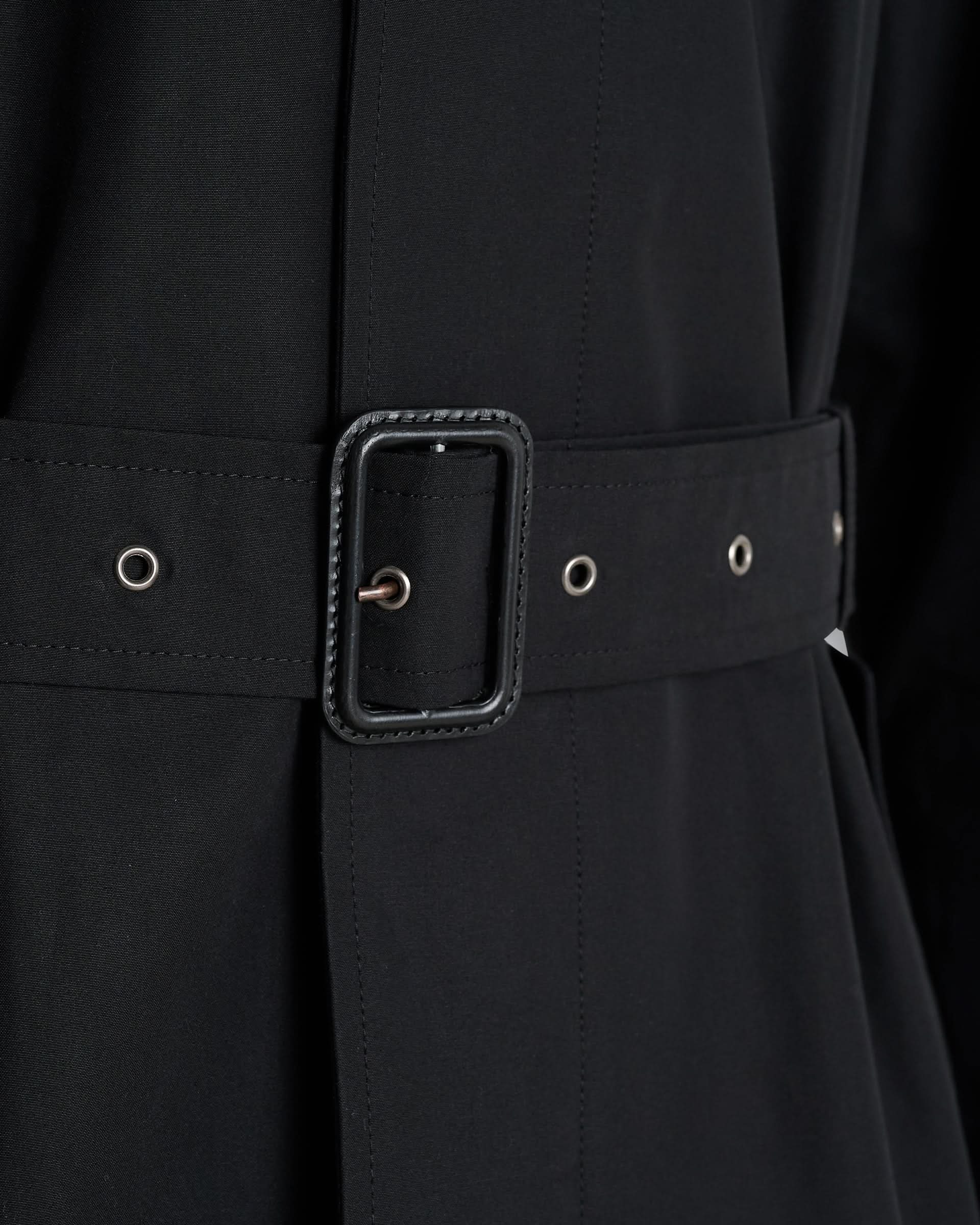 Sargent Ventile Cotton Water Repellent Belted Mac Black
