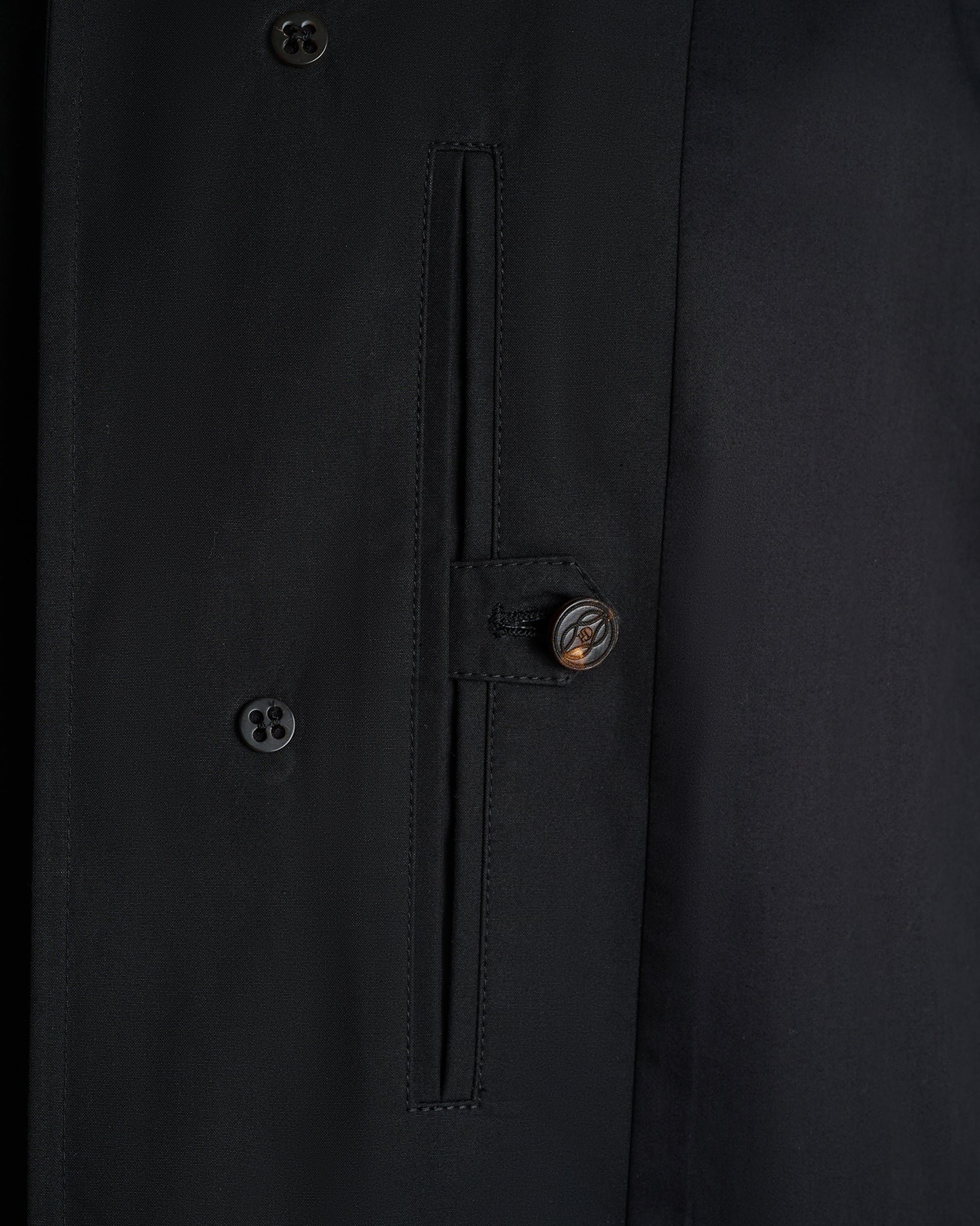 Sargent Cotton Belted Mac Black