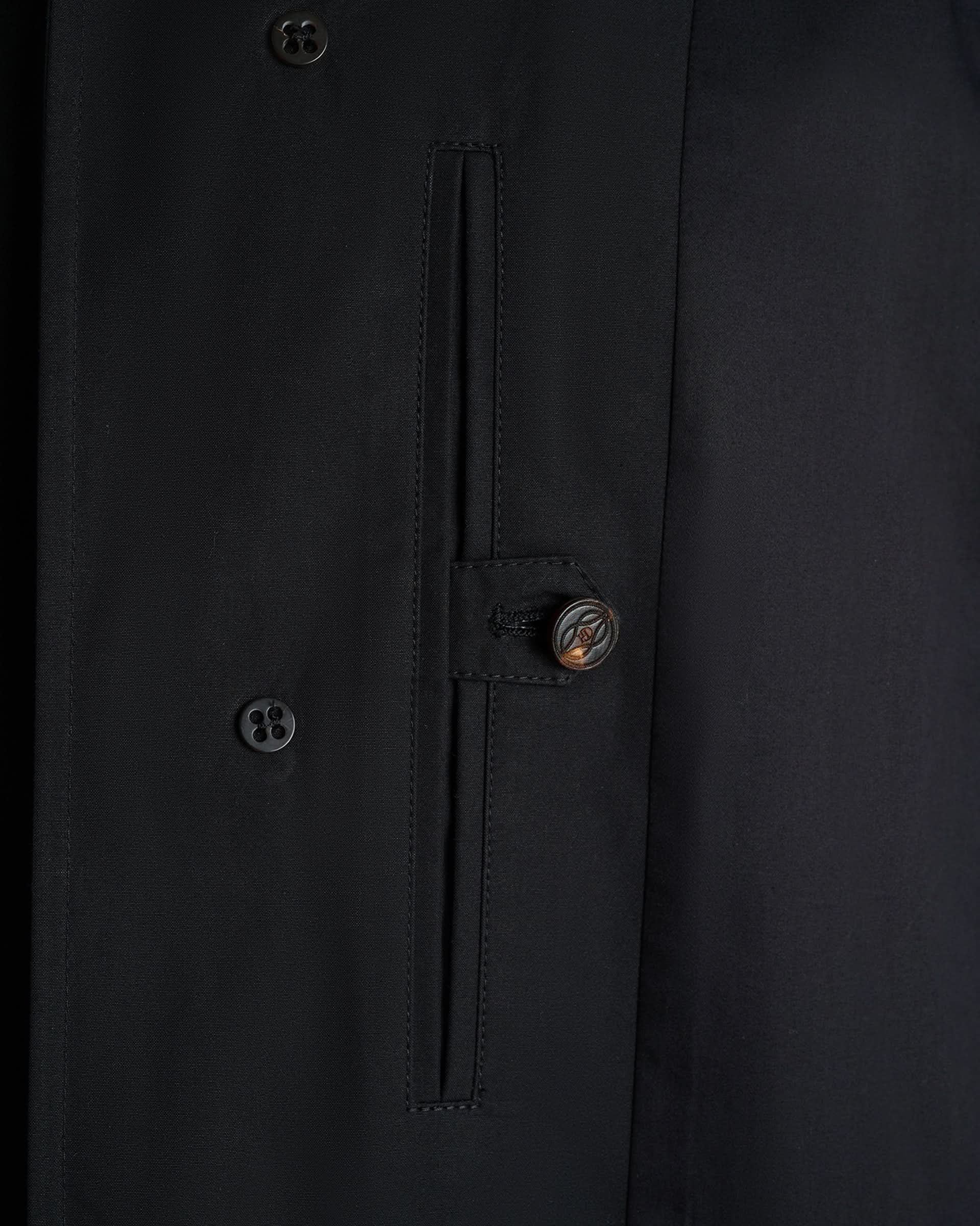 Sargent Ventile Cotton Water Repellent Belted Mac Black