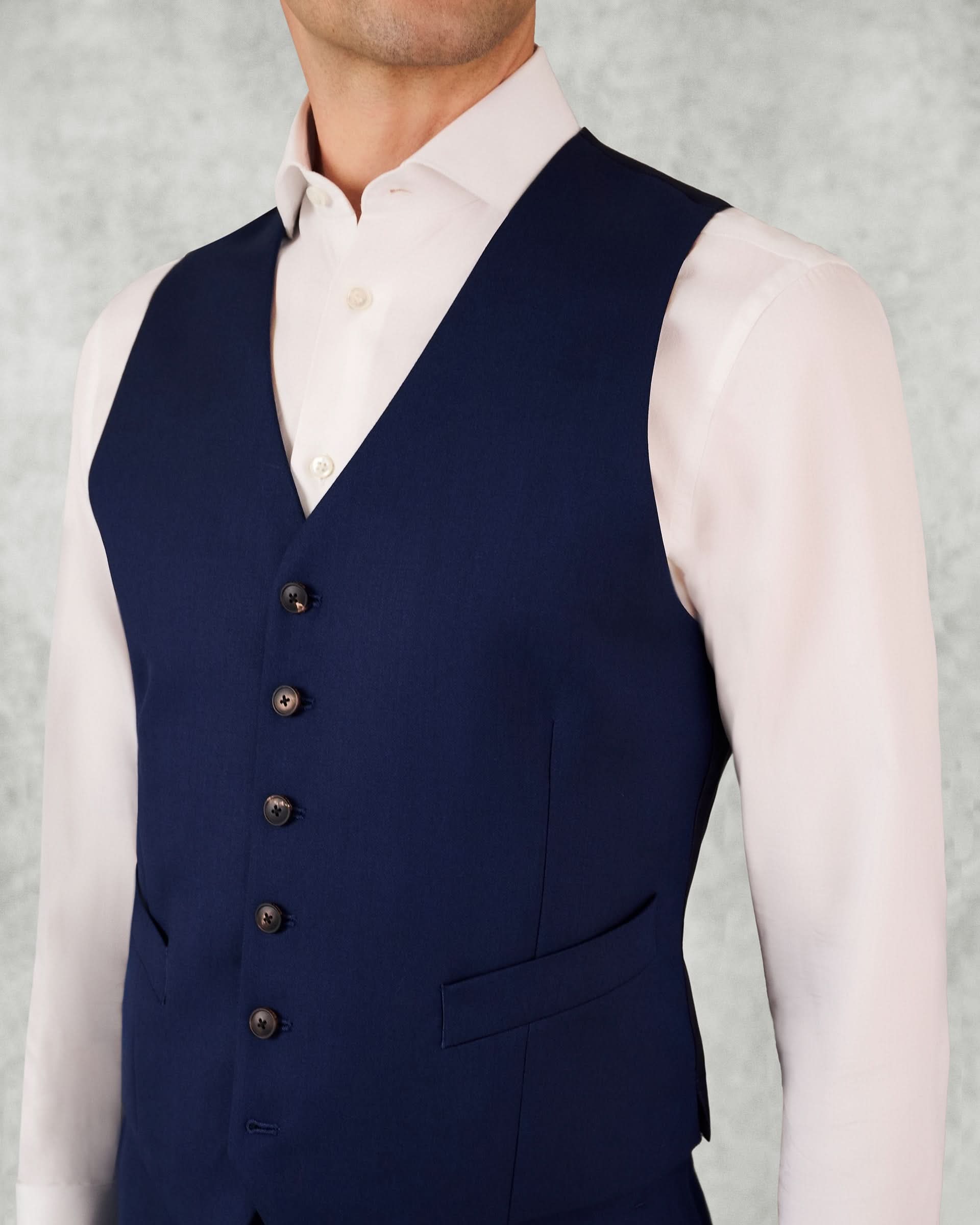 Seymour Twill Waistcoat Blue