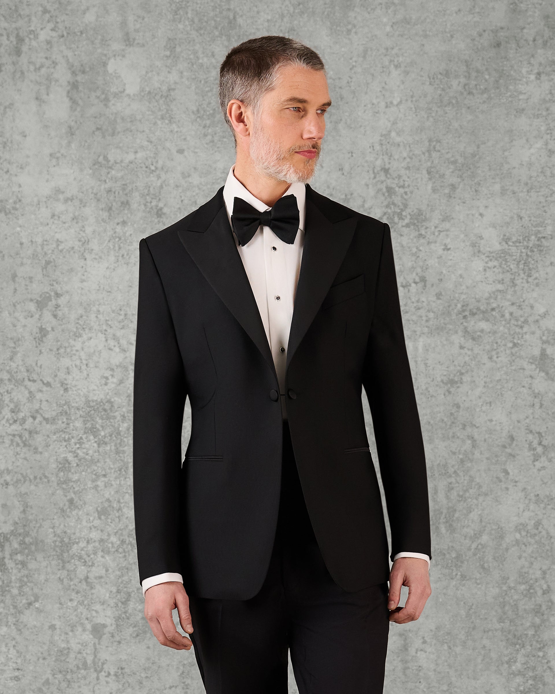 Shelford Dinner Jacket in Black Barathea