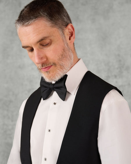Shelford Horseshoe Wool Mohair Waistcoat Black