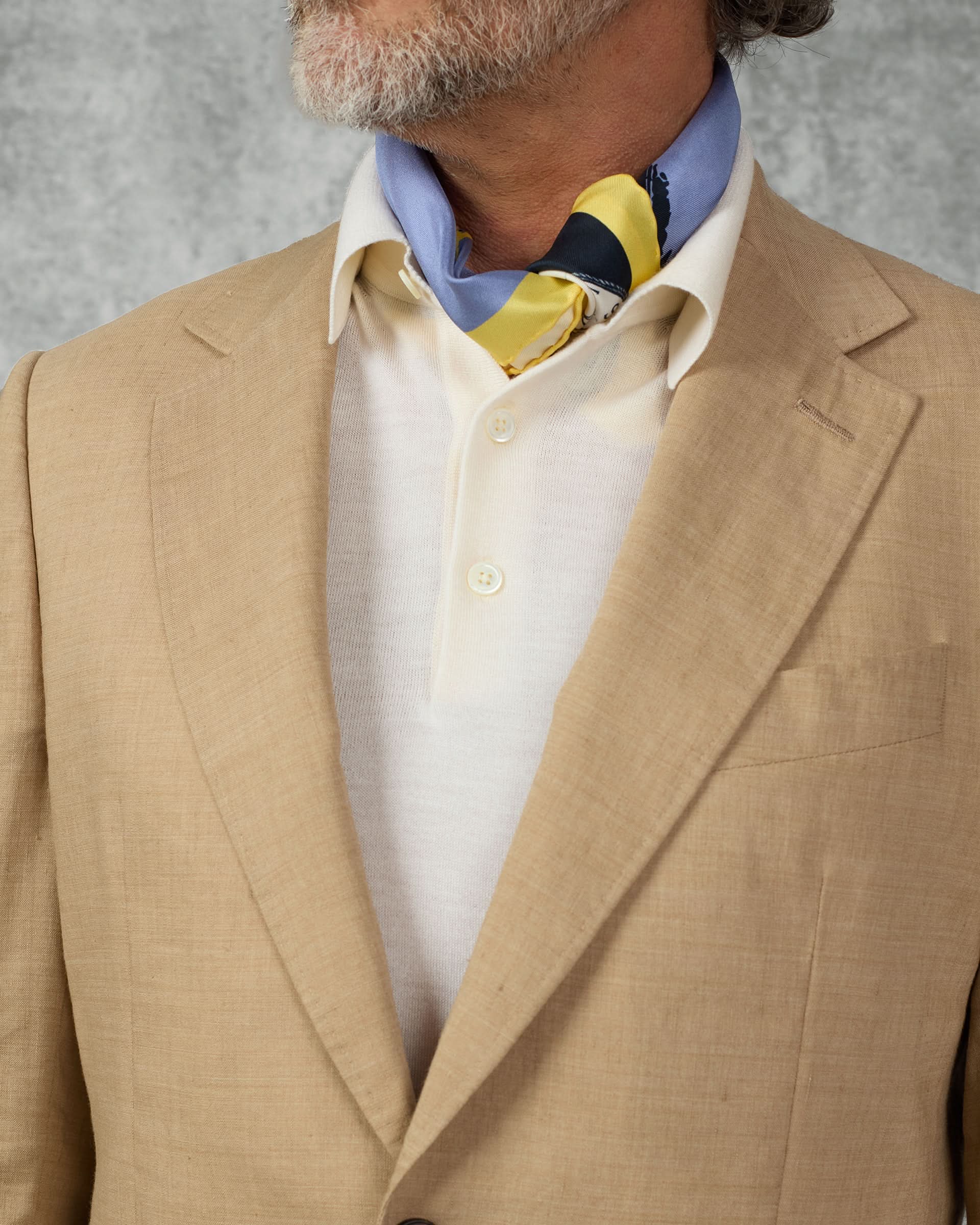 Speke Linen Virgin Wool Stretch Suit Tan