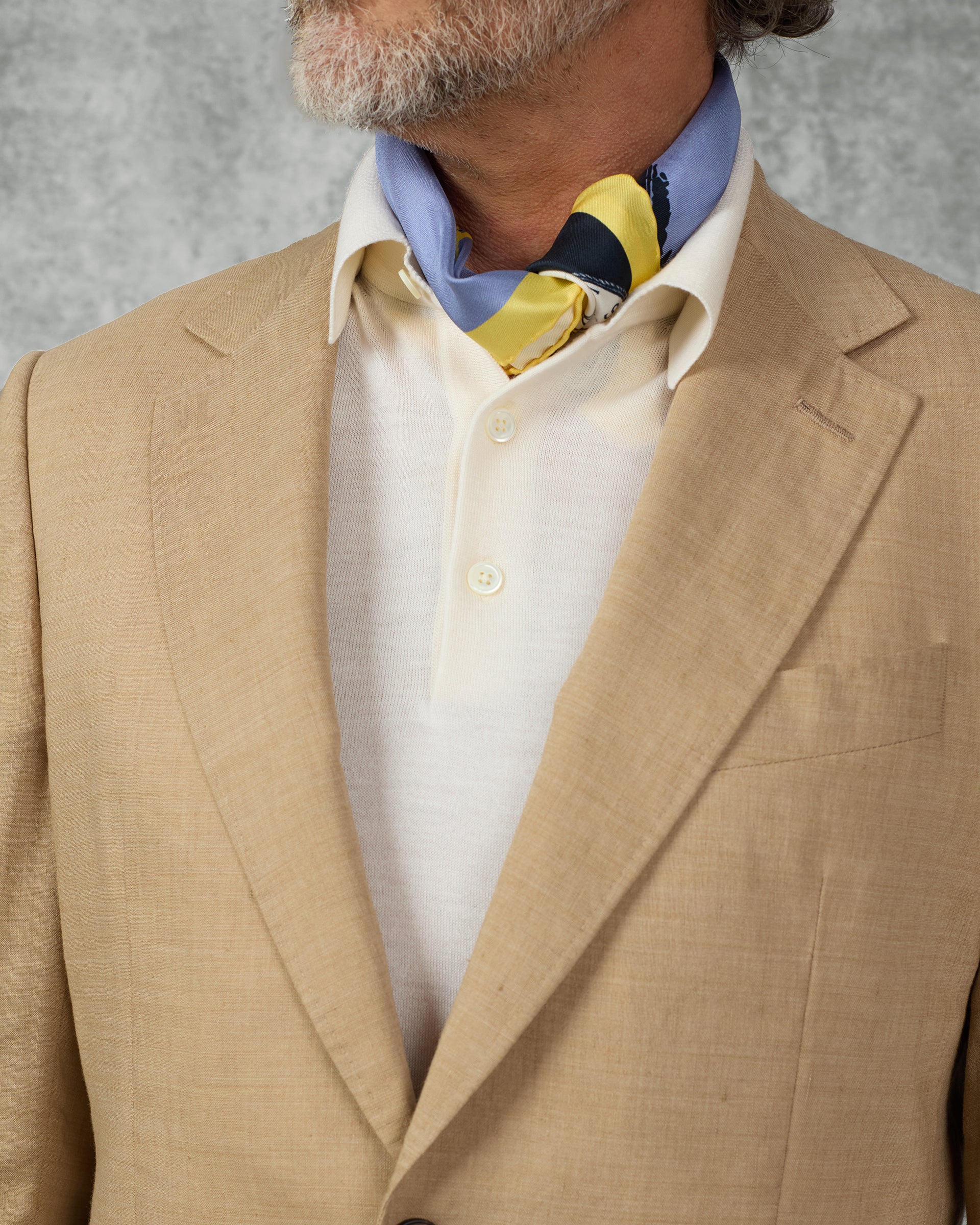 Speke Linen Virgin Wool Elastane Suit Tan