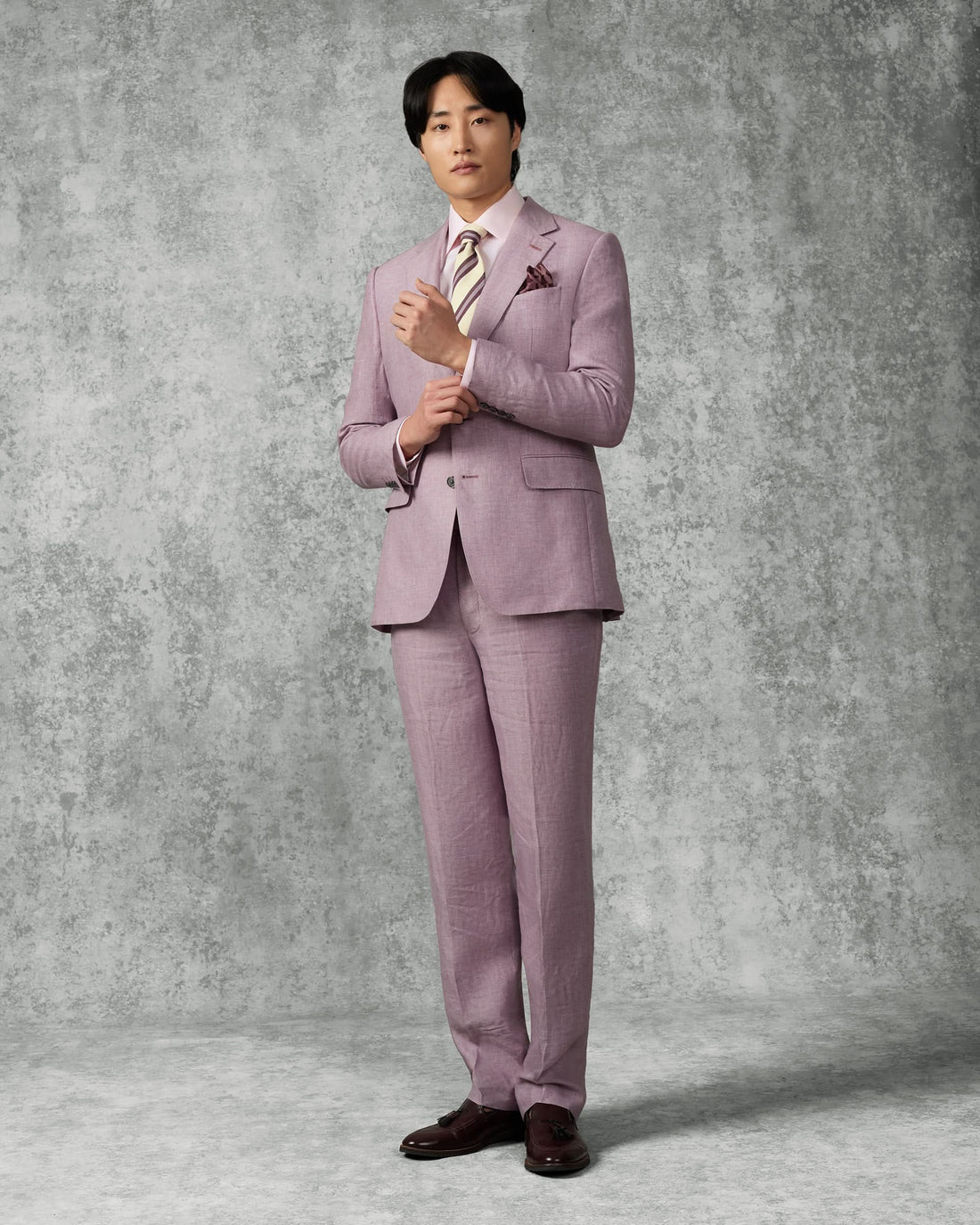 Palmer Linen Suit Mauve