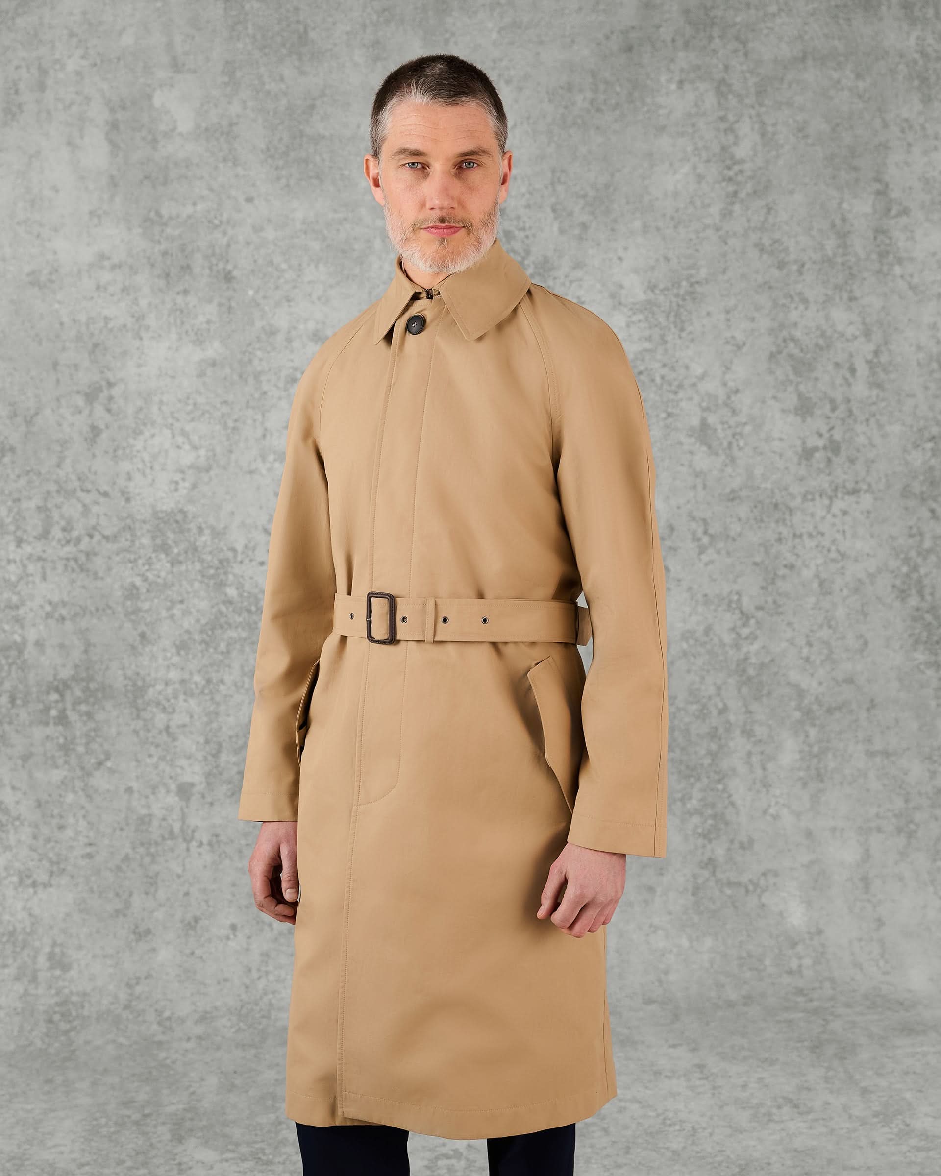 Sargent Ventile Cotton Water Repellent Belted Mac Tan