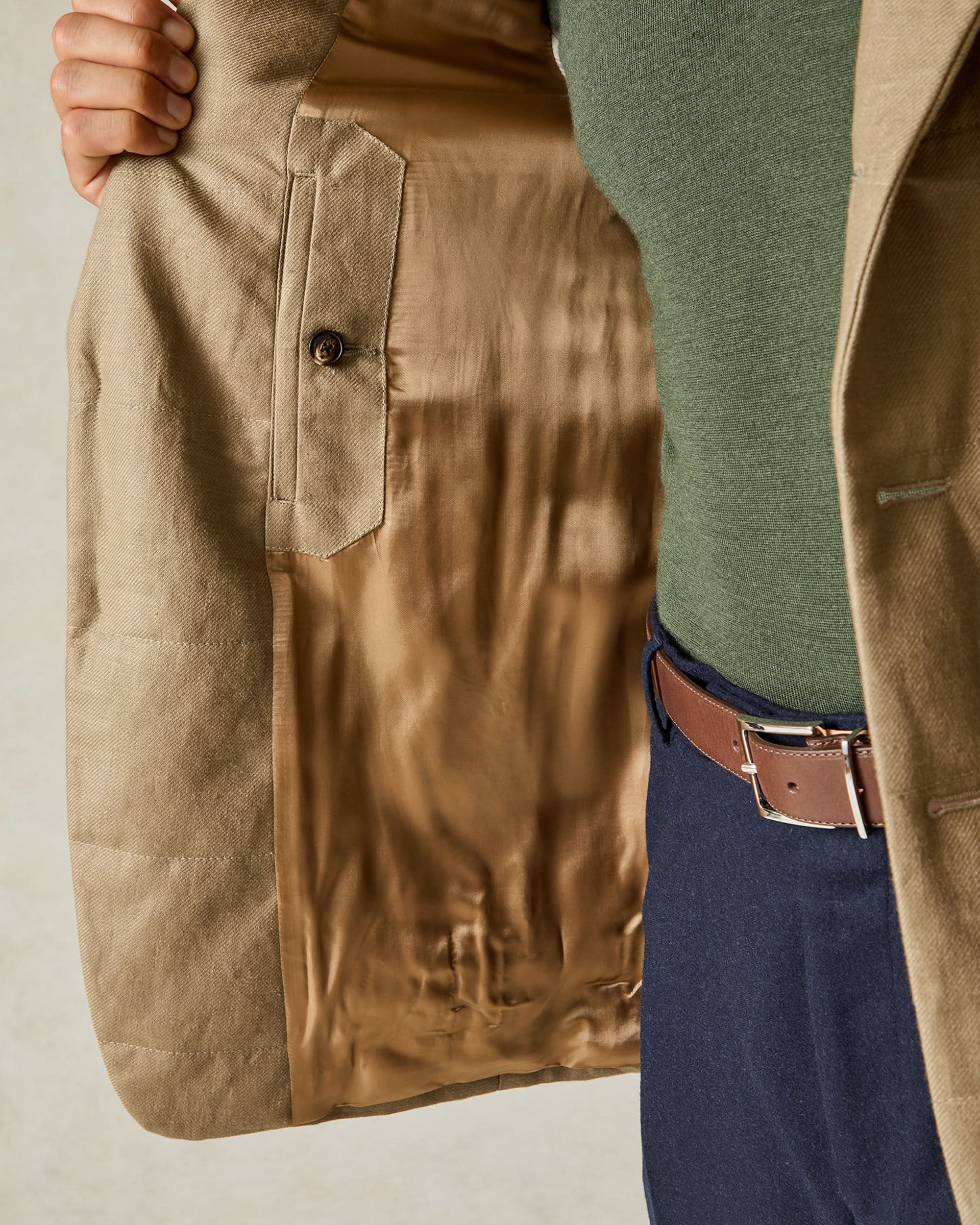 Scott Padded Twill Blazer Coffee