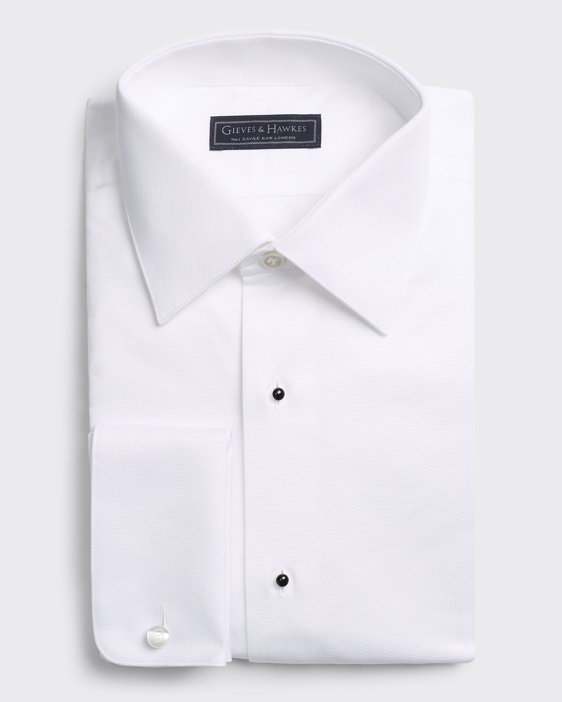 Wynn Cut Away Collar Double Cuff Shirt White