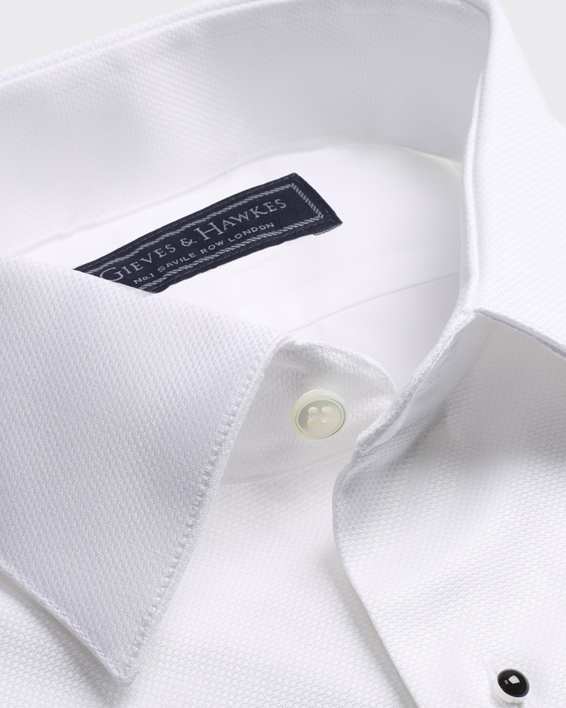 Wynn Cut Away Collar Double Cuff Shirt White