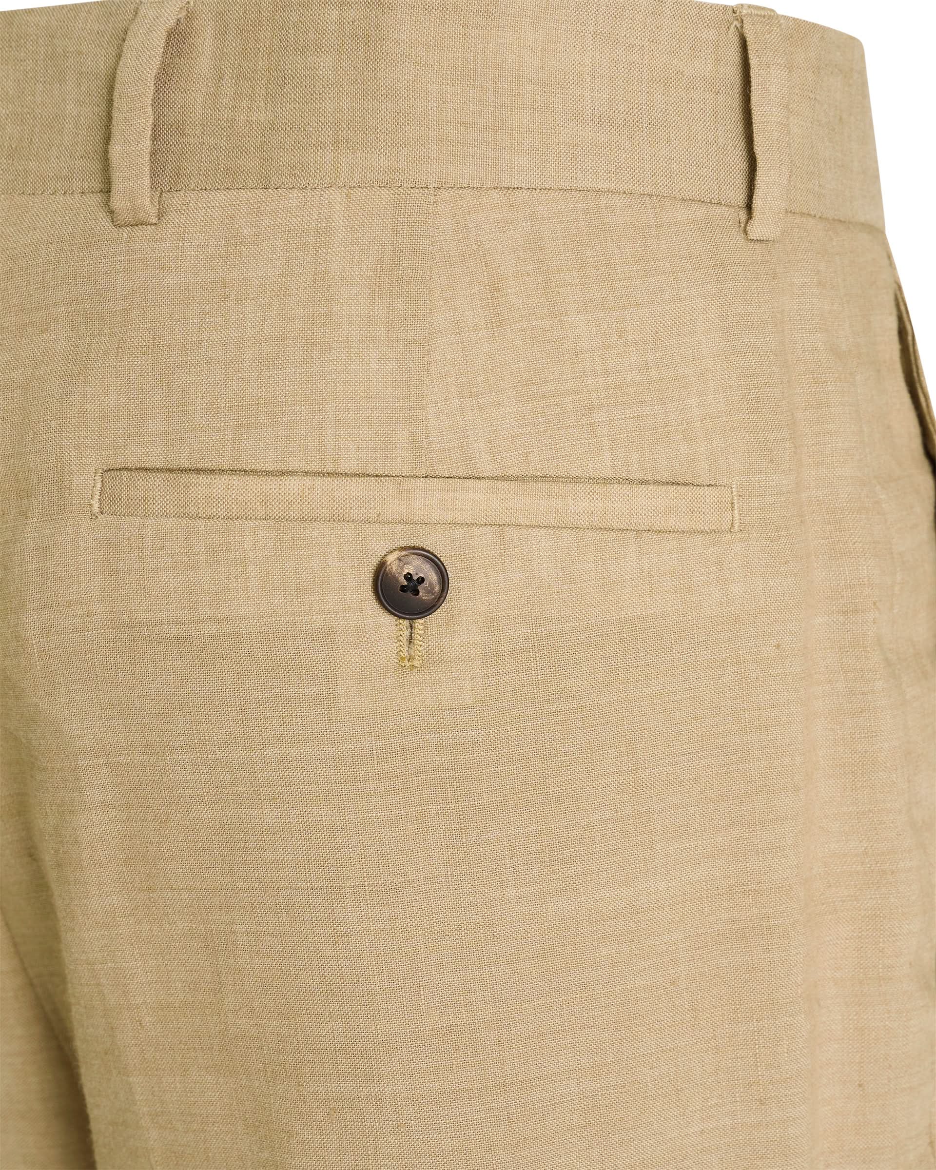 Speke Linen Virgin Wool Stretch Suit Trouser Tan