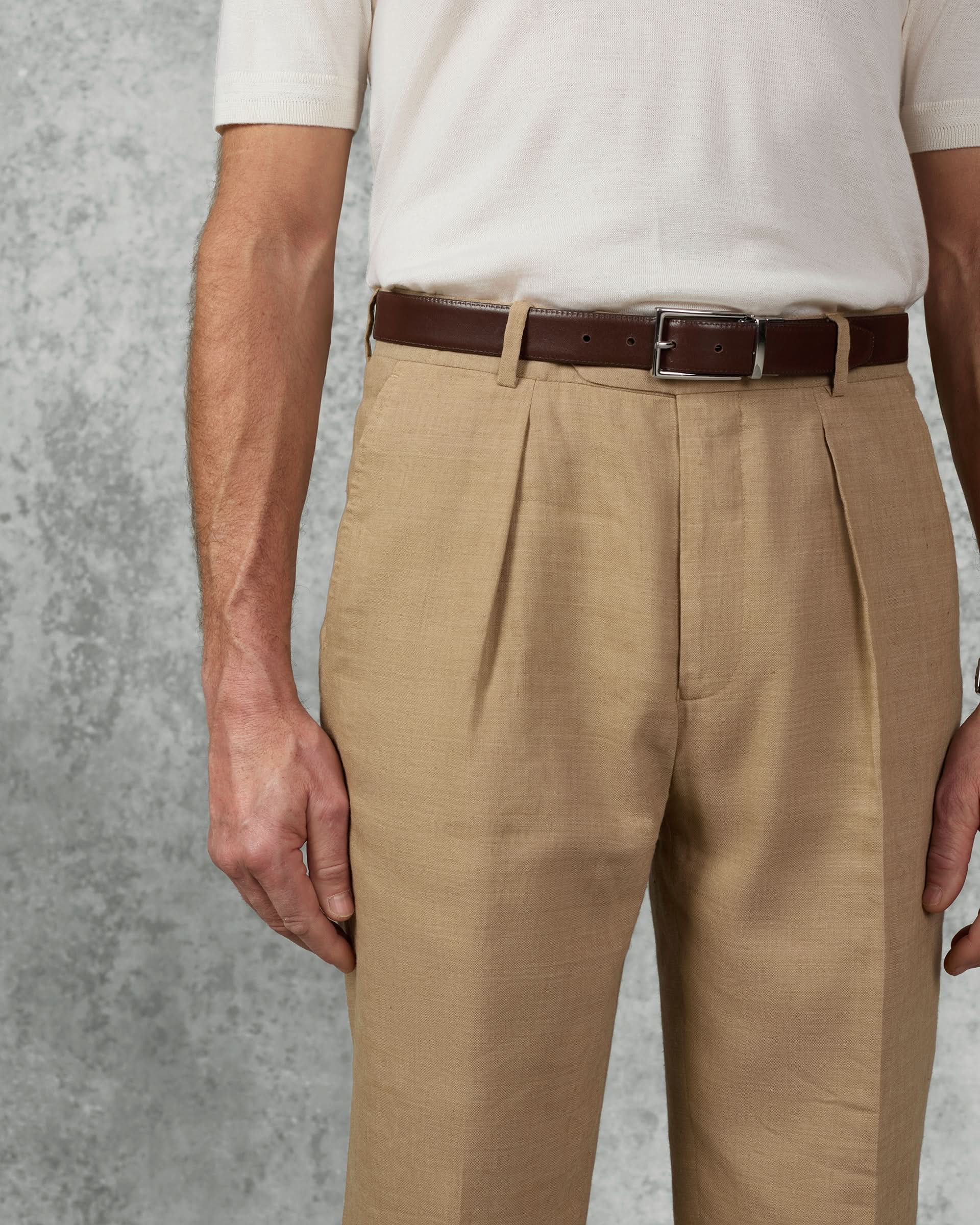 Speke Linen Virgin Wool Stretch Suit Tan